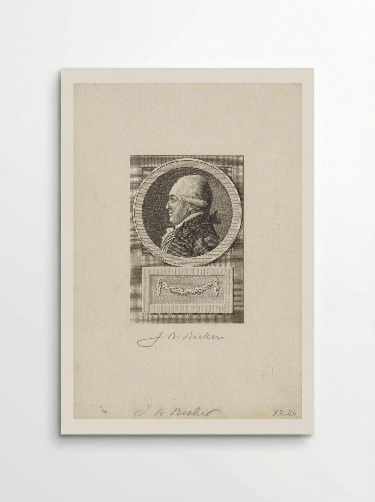 Portret van Jan Bernd Bicker - Reinier Vinkeles (I) - Poster