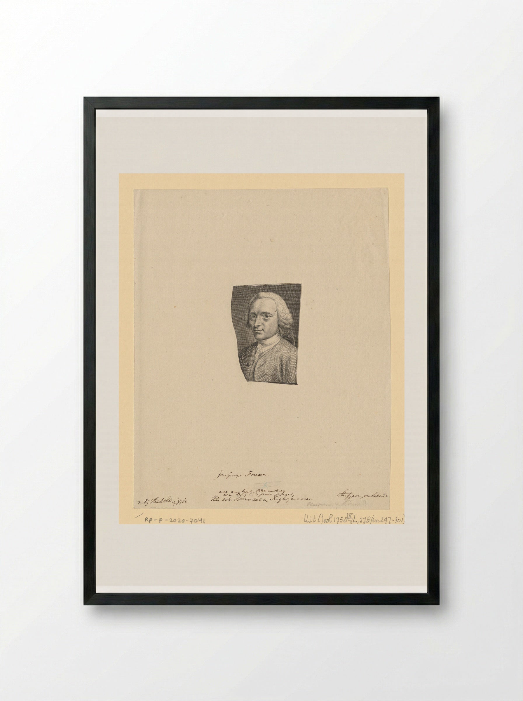 Portret van Jan George Freezen - Pieter Tanjé - Framed Print Black