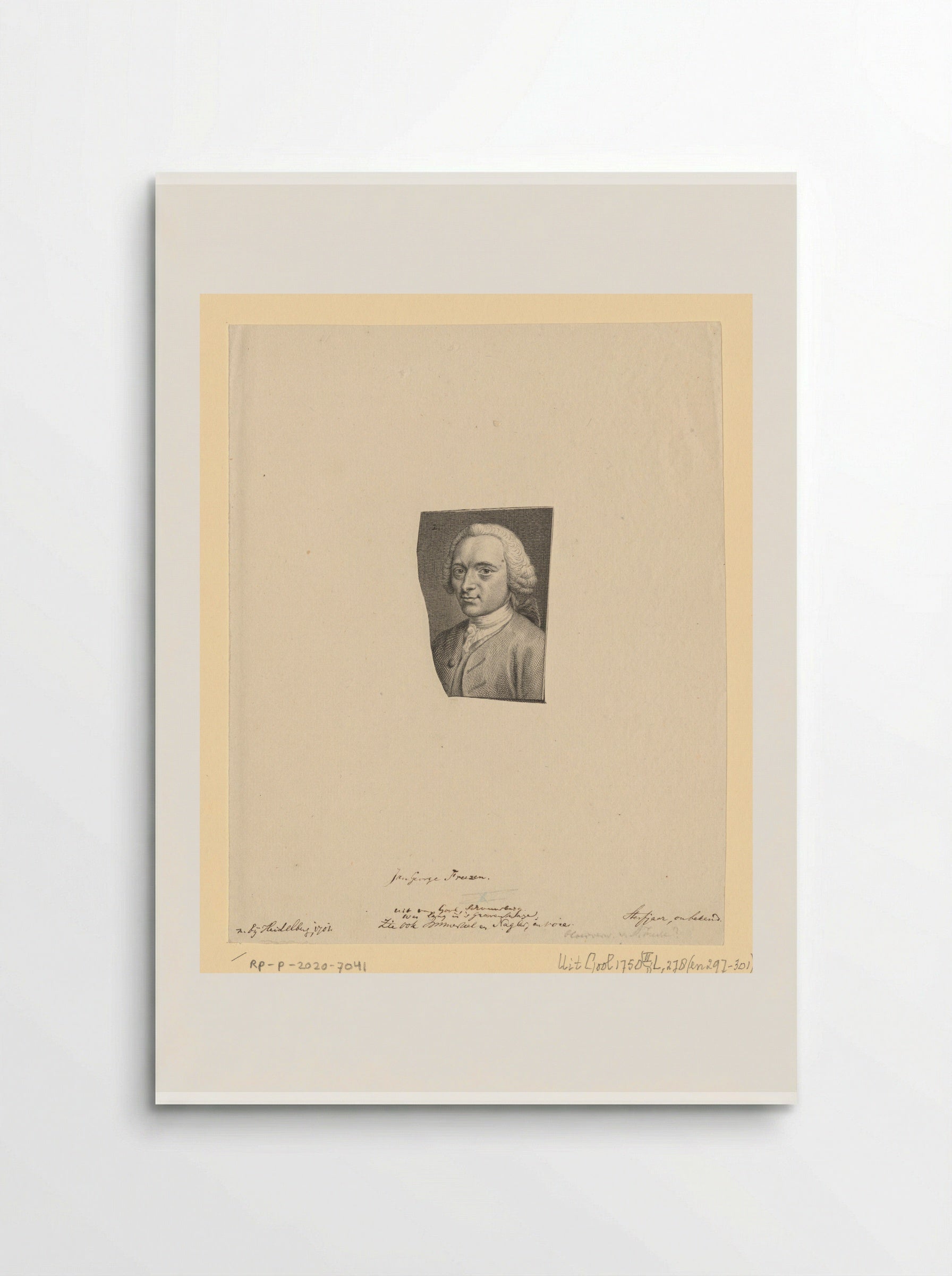 Portret van Jan George Freezen - Pieter Tanjé - Poster