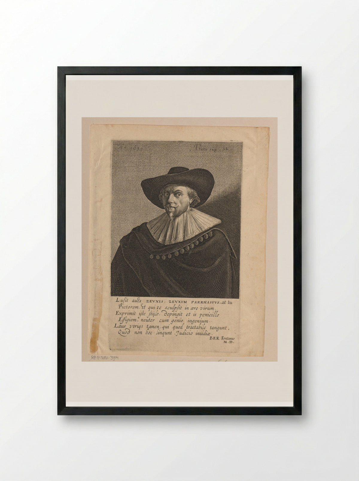 Portret van Jan Hermansz Krul op 32-jarige leeftijd - Salomon Savery - Framed Print Black