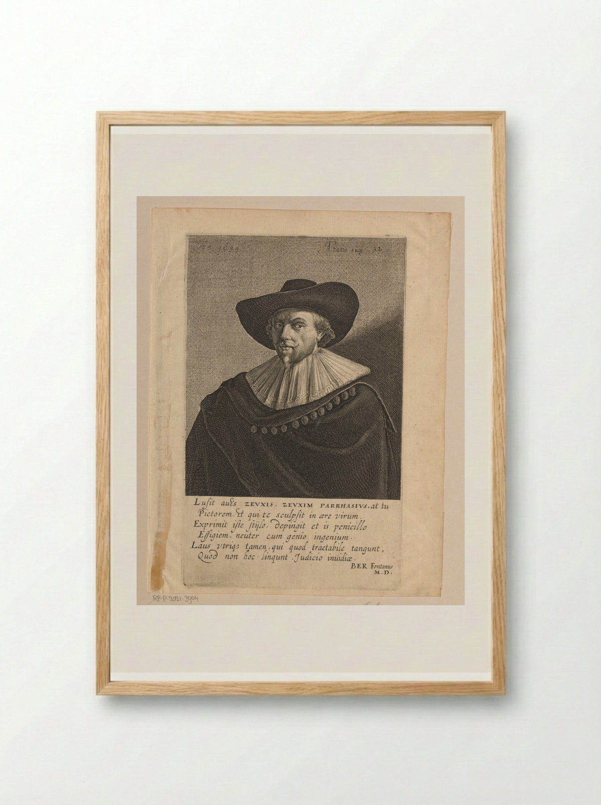 Portret van Jan Hermansz Krul op 32-jarige leeftijd - Salomon Savery - Framed Print Wood
