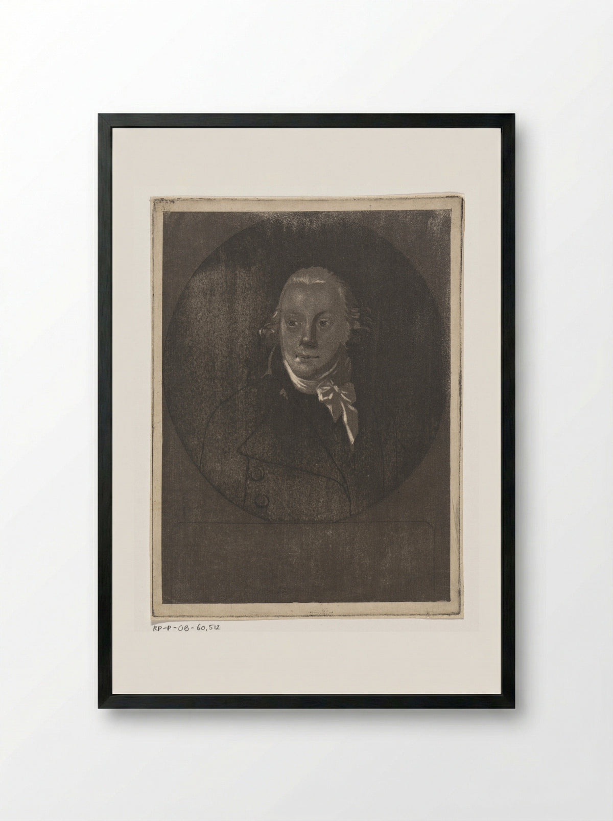 Portret van Jan Hinlopen - Johan Bernard Scheffer - Framed Print Black