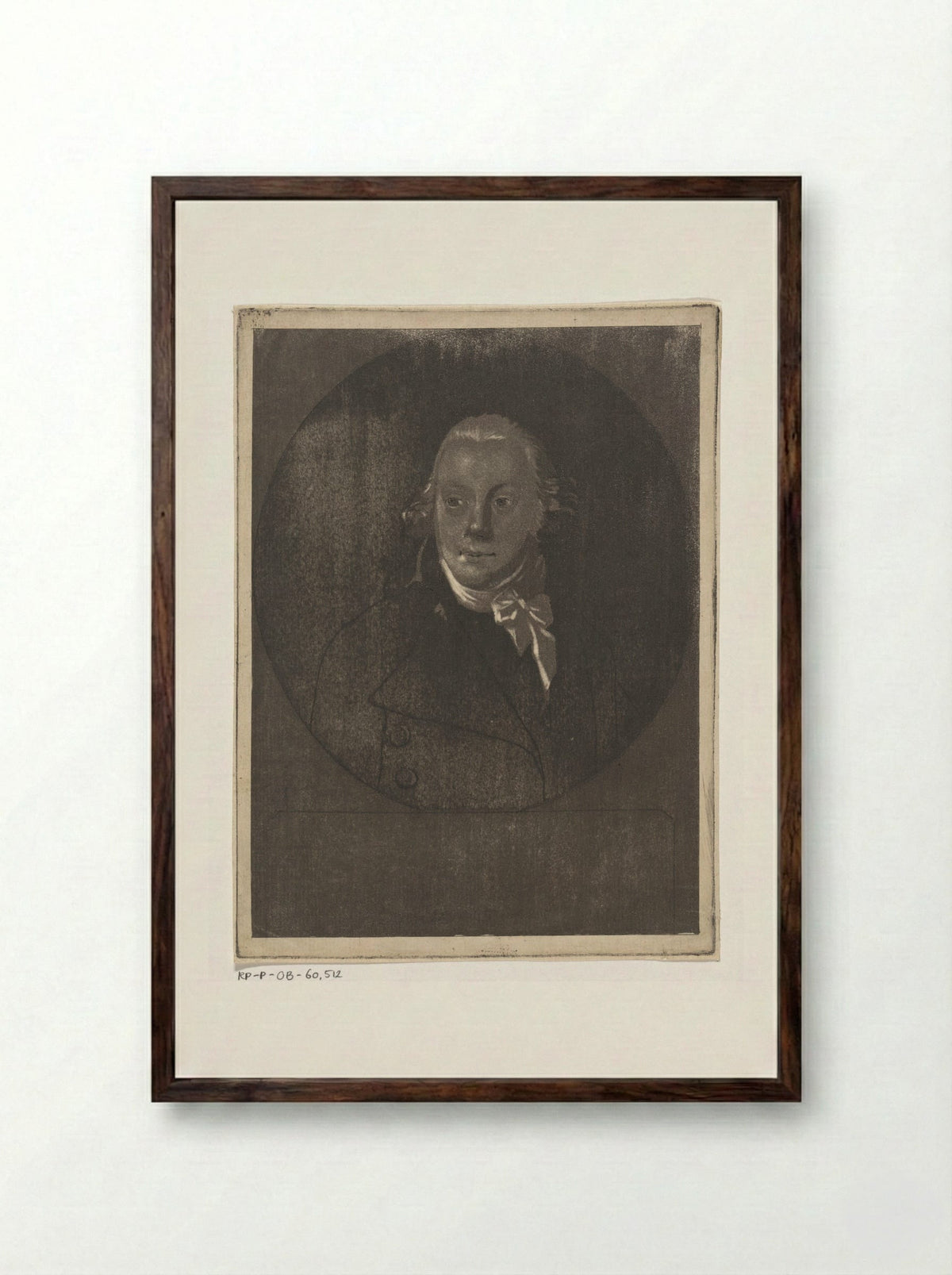 Portret van Jan Hinlopen - Johan Bernard Scheffer - Framed Print Dark Wood