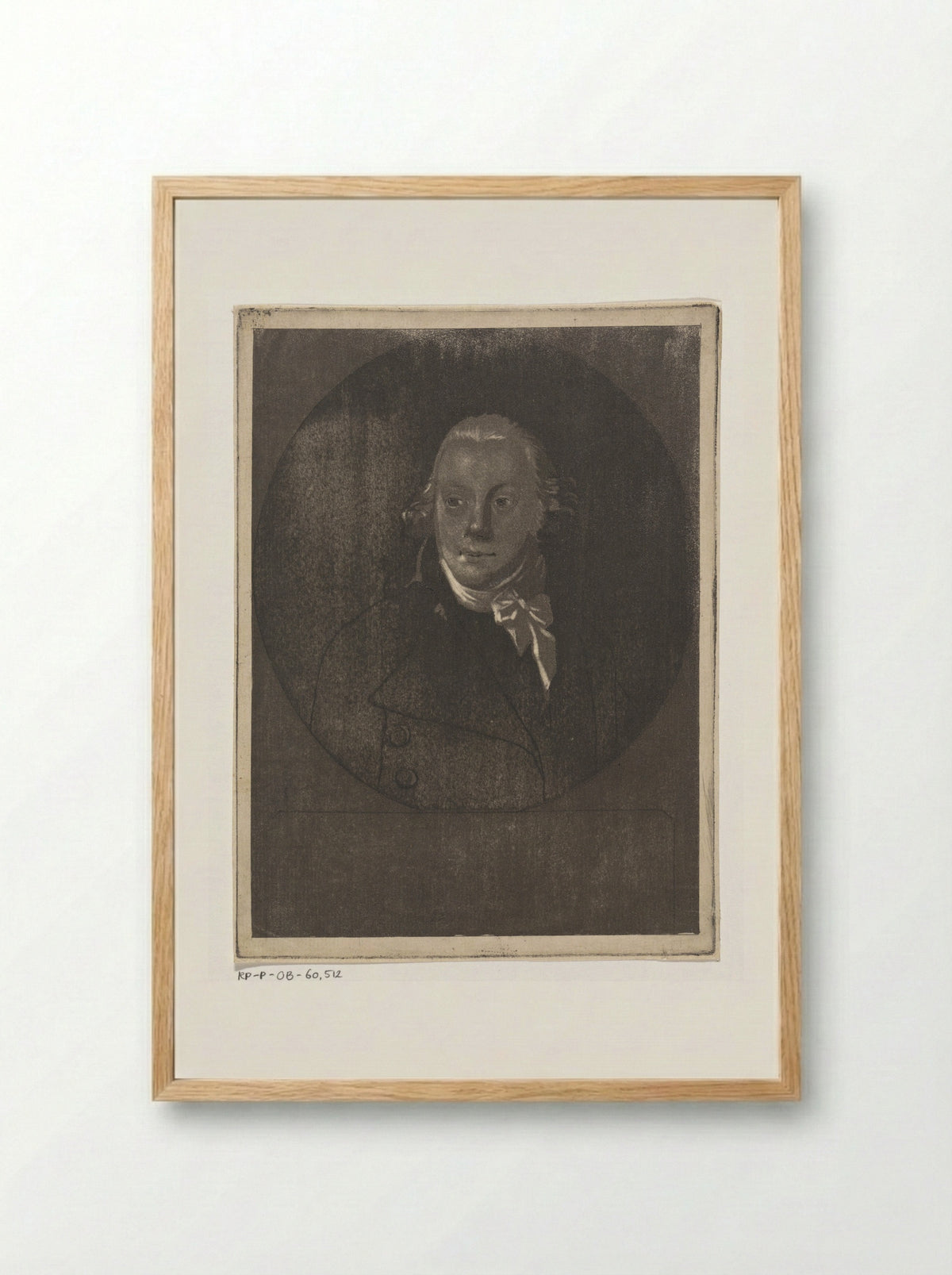 Portret van Jan Hinlopen - Johan Bernard Scheffer - Framed Print Wood