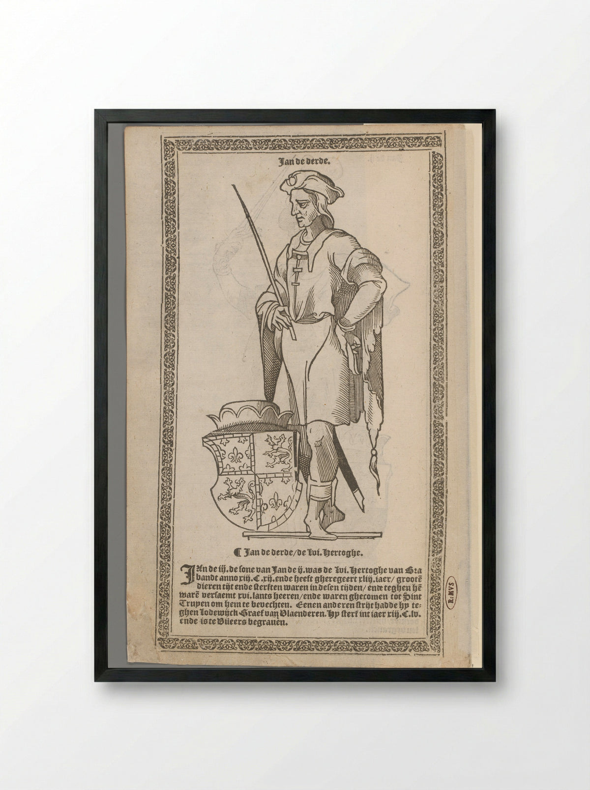 Portret van Jan III, hertog van Brabant - Jan Molijns - Framed Print Black