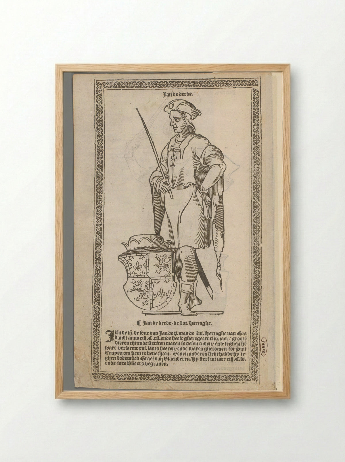 Portret van Jan III, hertog van Brabant - Jan Molijns - Framed Print Wood