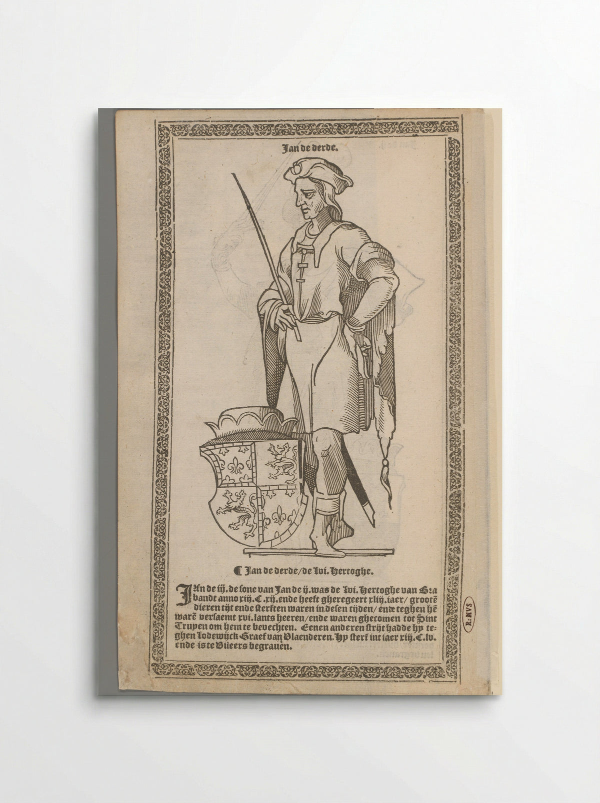 Portret van Jan III, hertog van Brabant - Jan Molijns - Poster