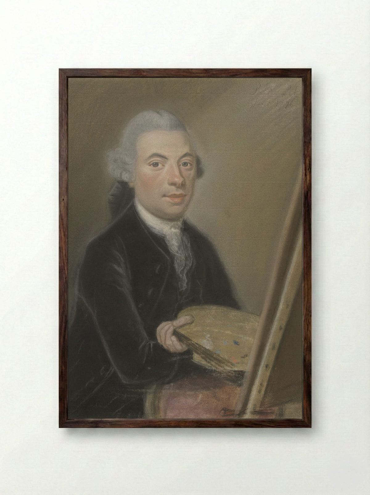 Portret van Jan van Os - Pieter Frederik de la Croix - Framed Print Dark Wood