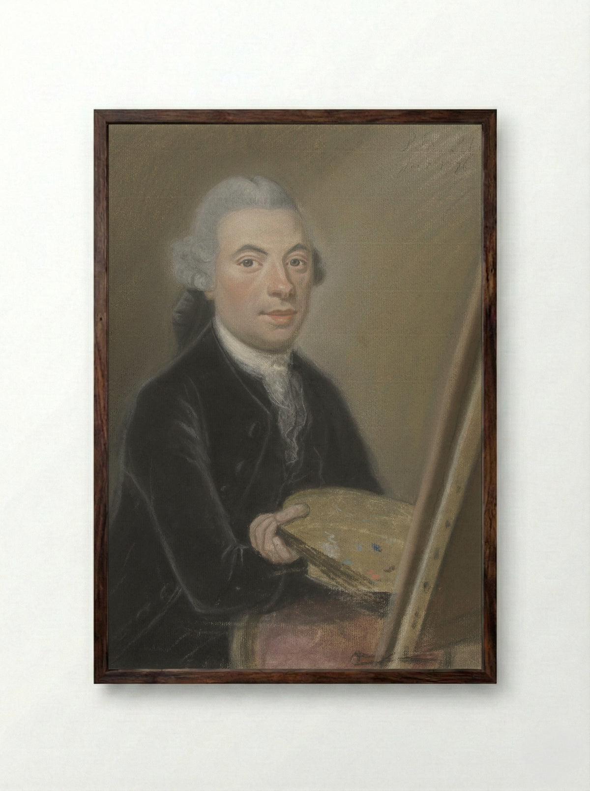 Portret van Jan van Os - Pieter Frederik de la Croix - Framed Print Dark Wood