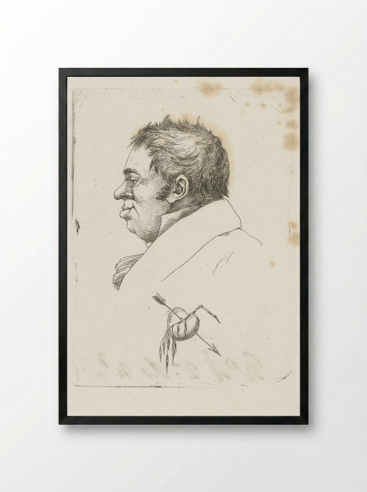 Portret van Jantje de Wit - Jean Zacherie Mazel - Framed Print Black