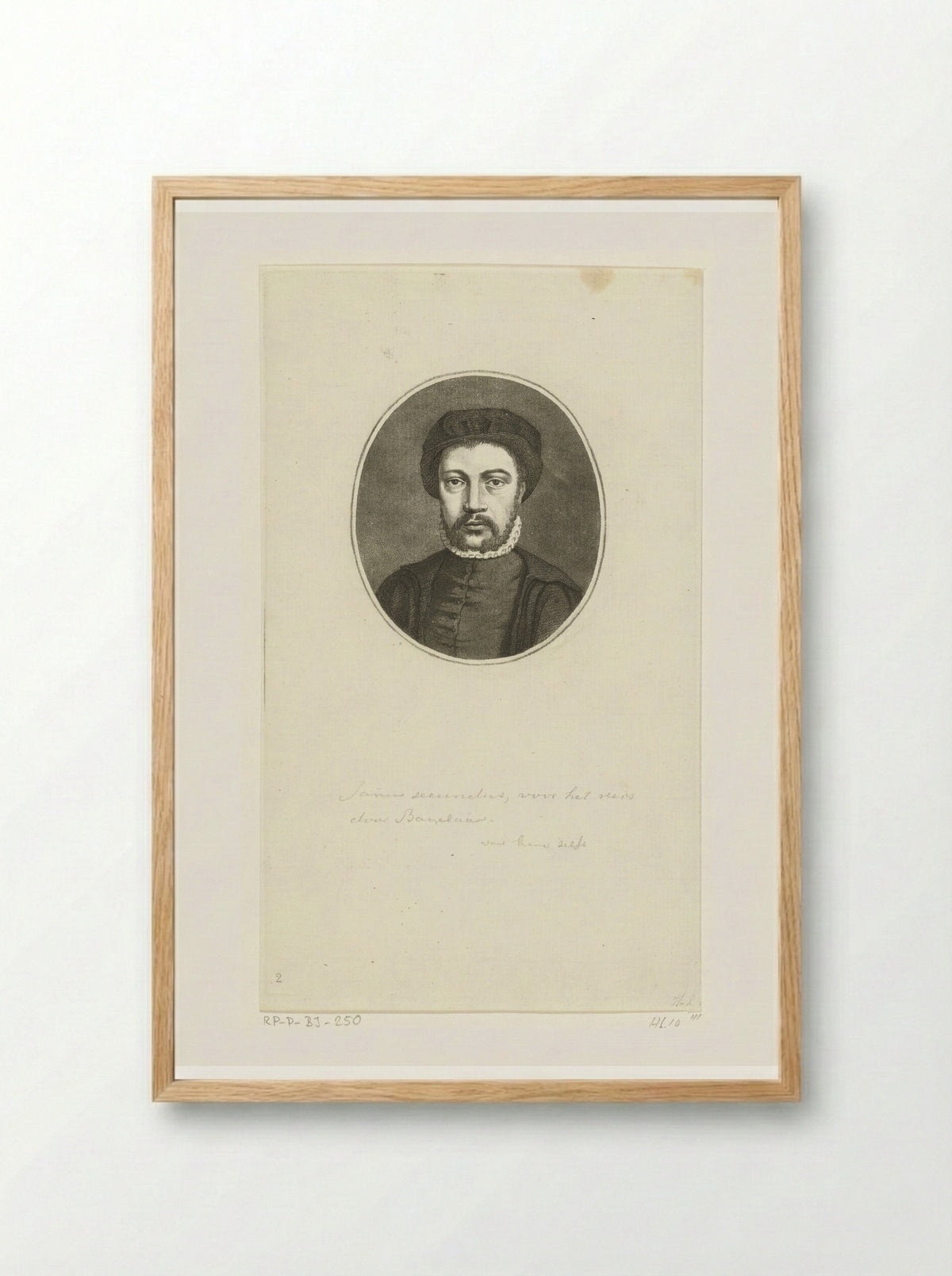 Portret van Janus Secundus - Ernst Willem Jan Bagelaar - Framed Print Wood