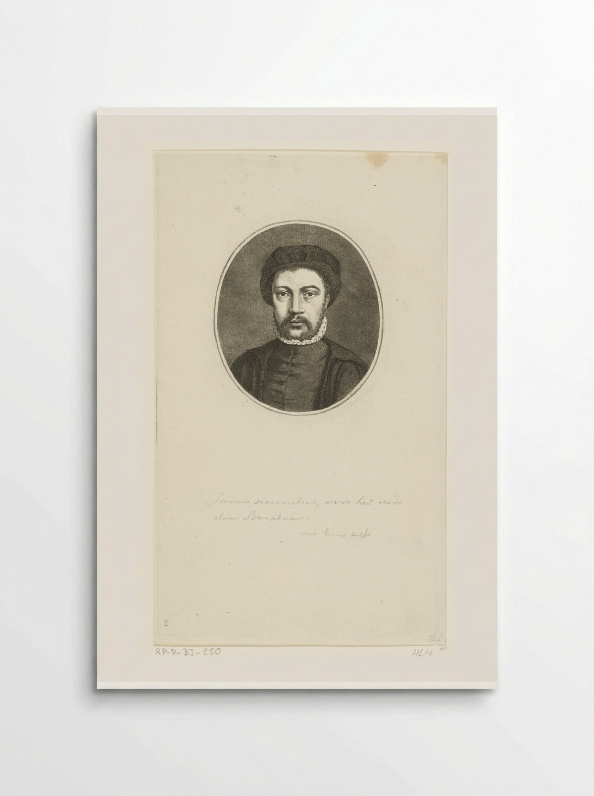 Portret van Janus Secundus - Ernst Willem Jan Bagelaar - Poster