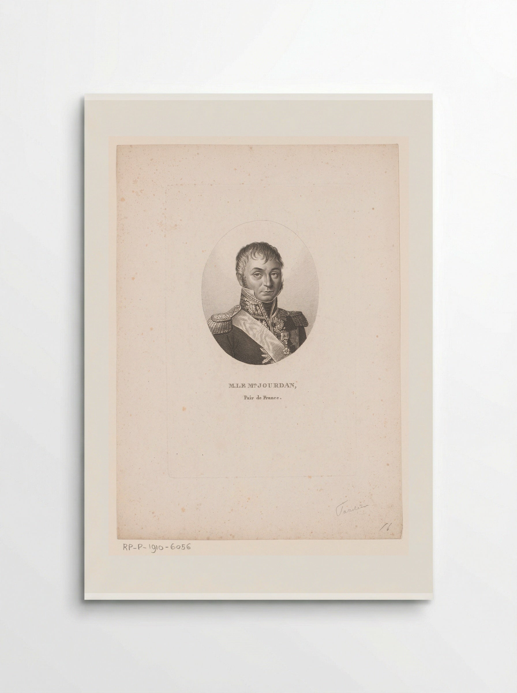 Portret van Jean-Baptiste Jourdan - Ambroise Tardieu - Poster