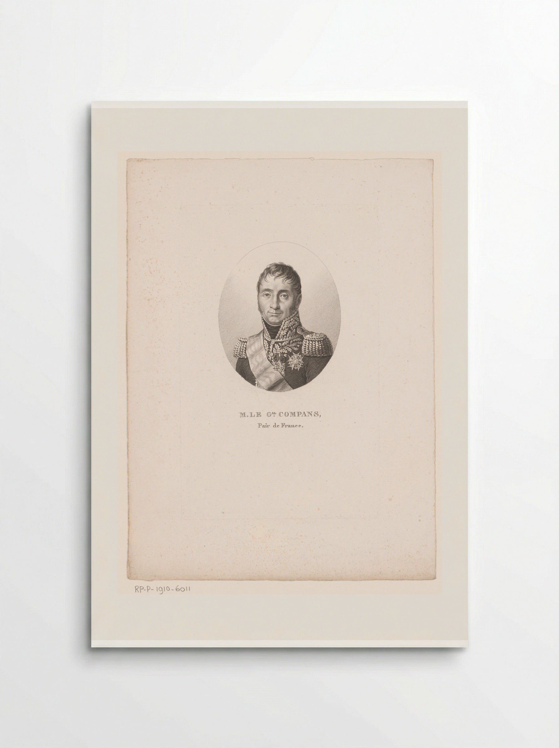 Portret van Jean Dominique Compans - Ambroise Tardieu - Poster