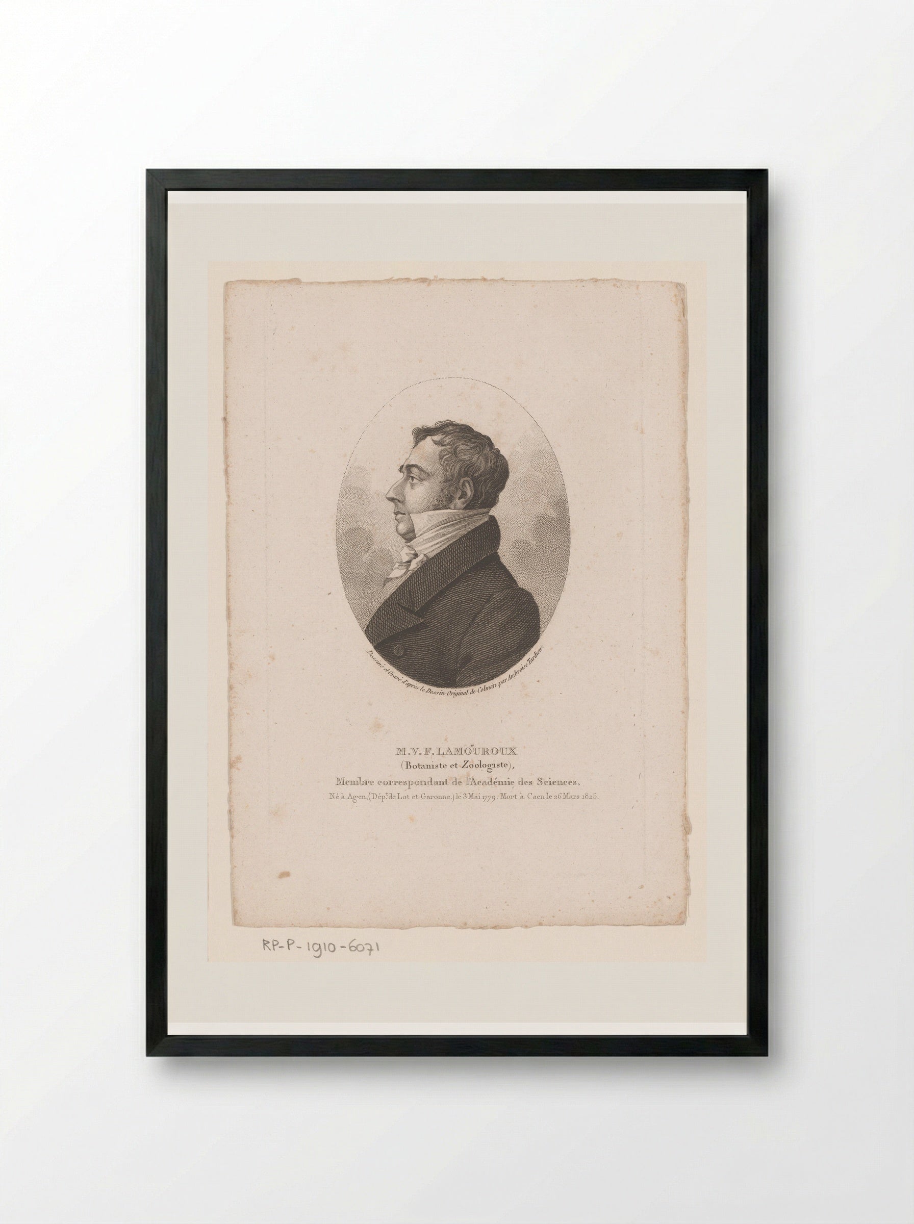 Portret van Jean Vincent Félix Lamouroux - Ambroise Tardieu - Framed Print Black