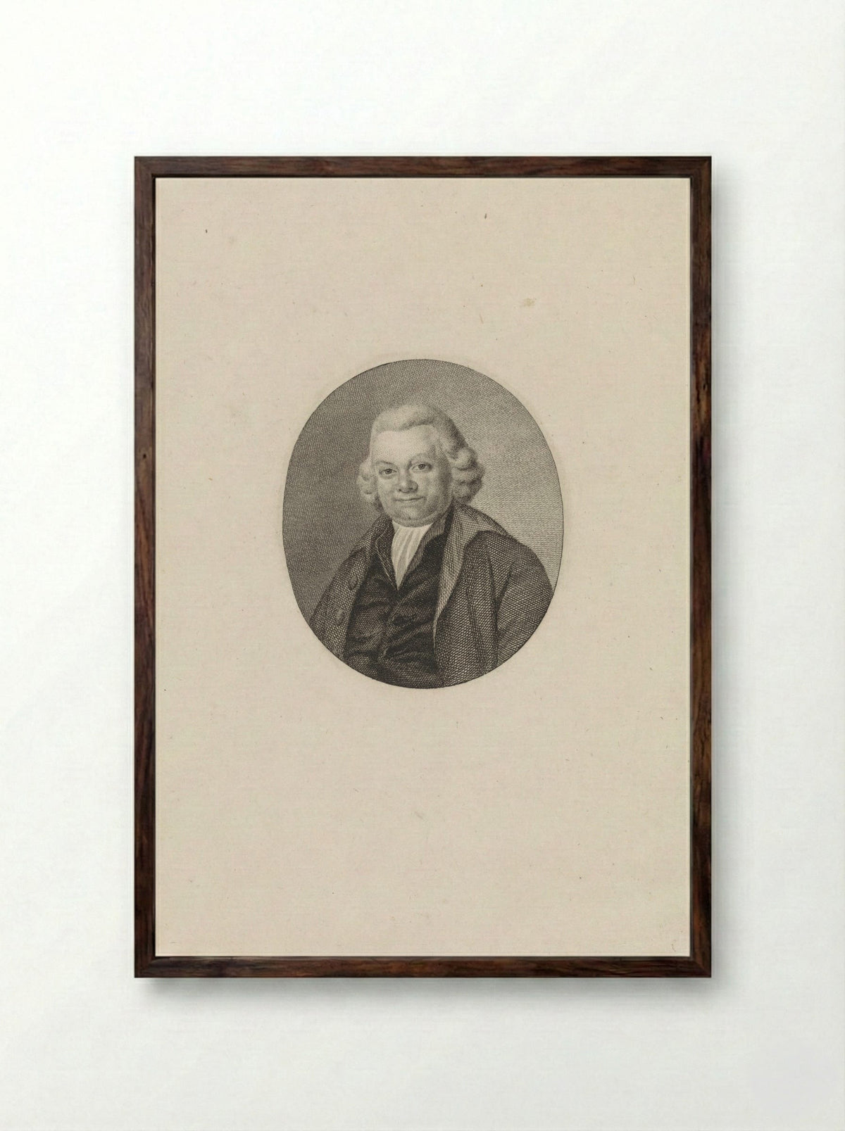 Portret van Jeronimo de Bosch - Reinier Vinkeles - Framed Print Dark Wood