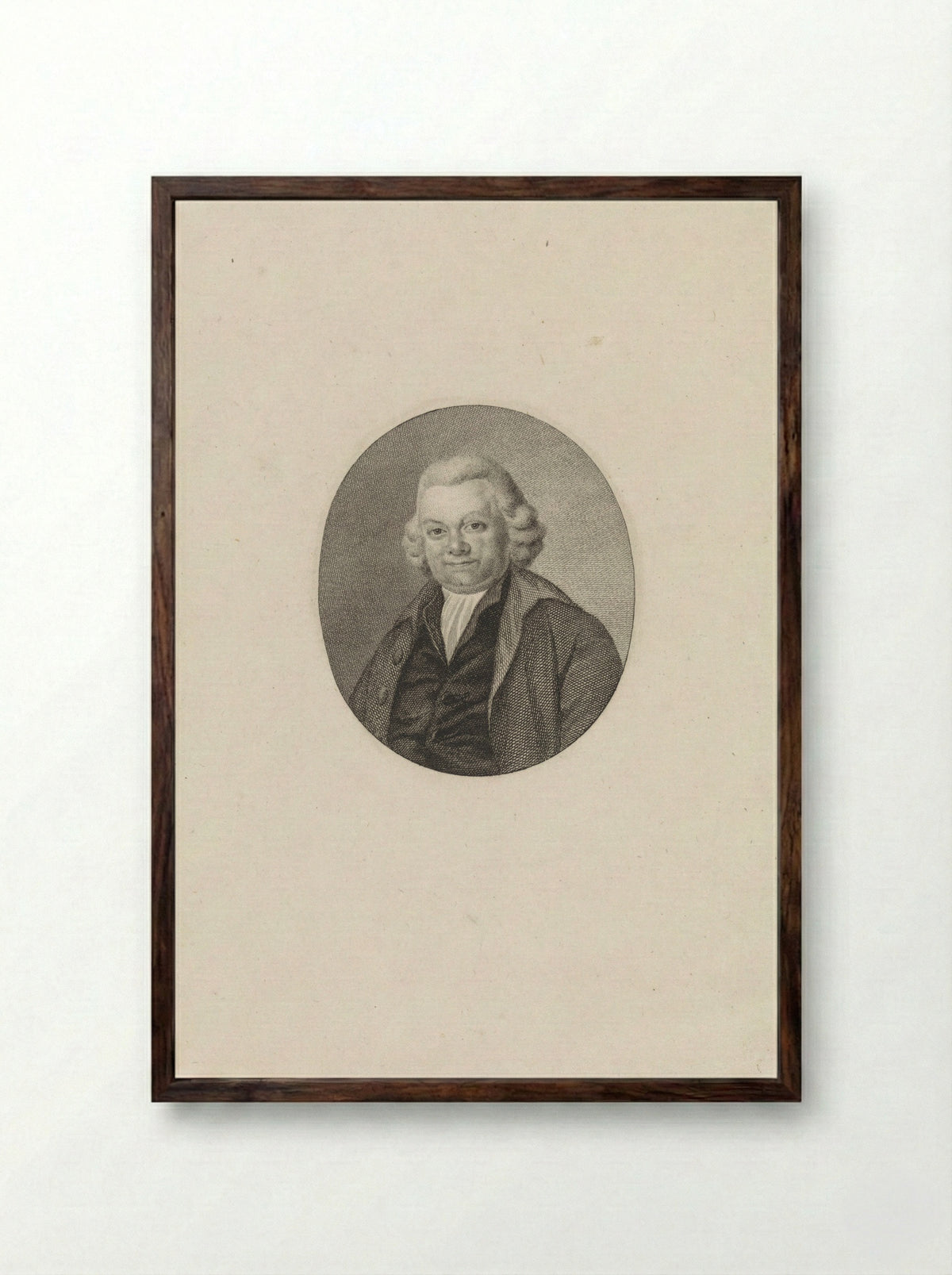 Portret van Jeronimo de Bosch - Reinier Vinkeles - Framed Print Dark Wood