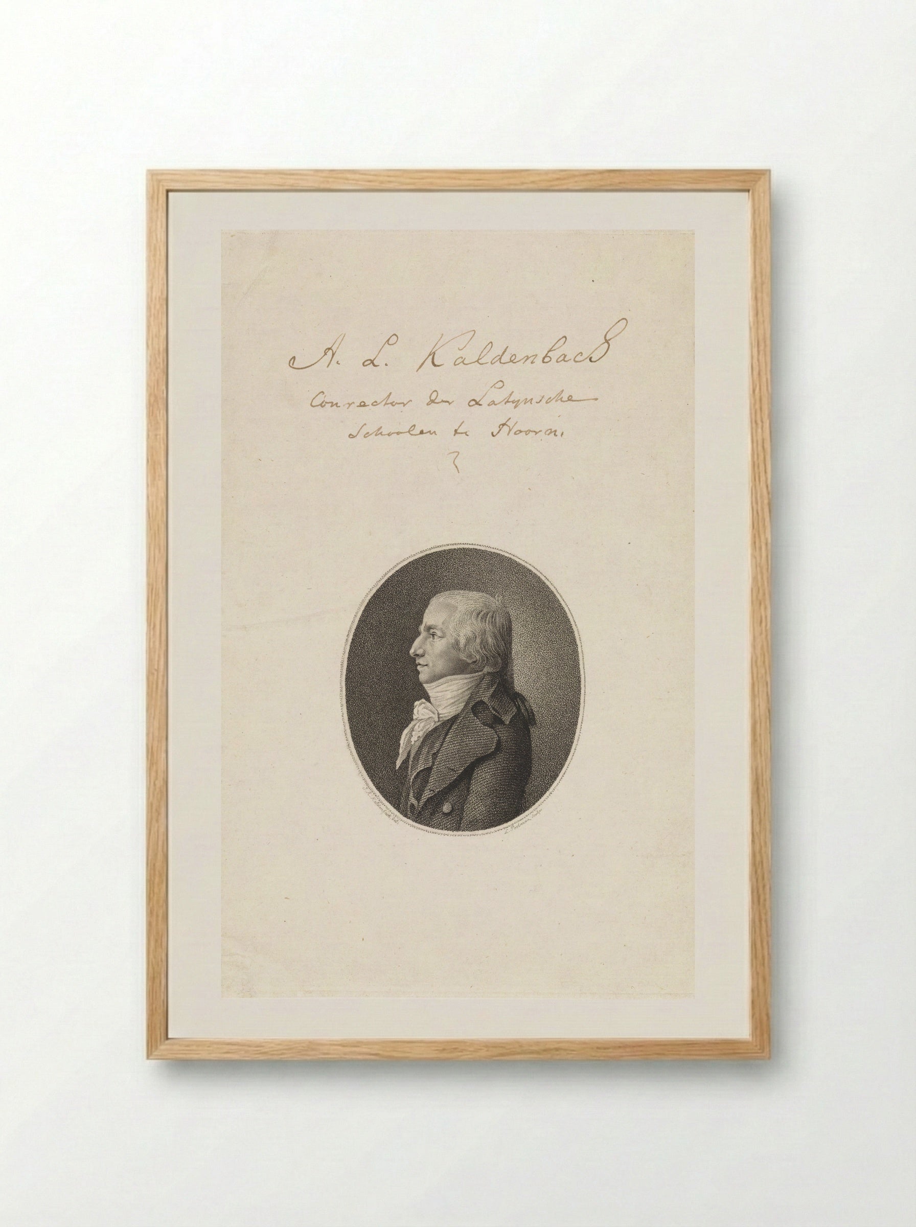 Portret van Joan Derk van der Capellen tot den Pol - Johan Antonie Kaldenbach - Framed Print Wood