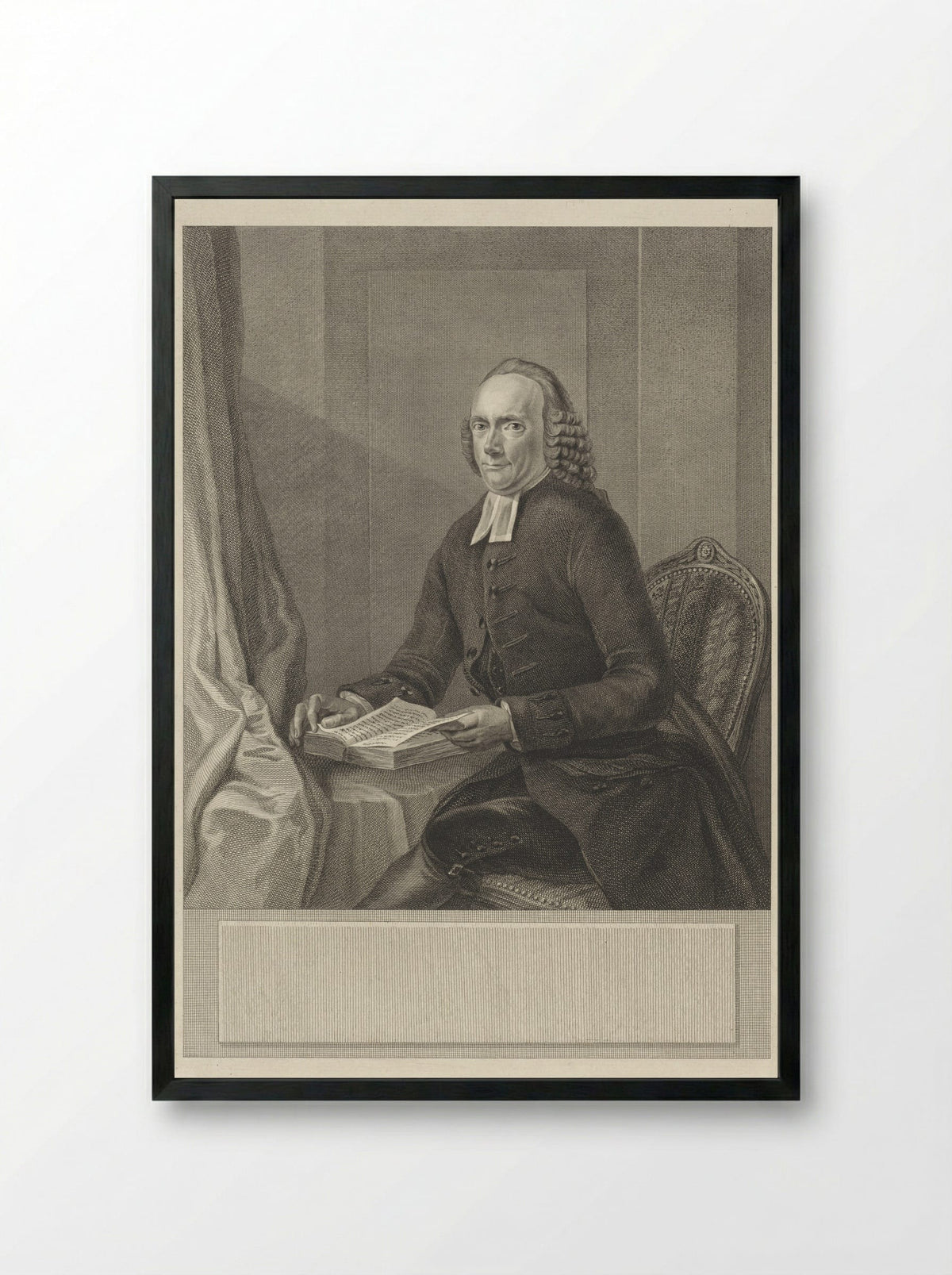 Portret van Johan Diedrich Deiman - Reinier Vinkeles (I) - Framed Print Black