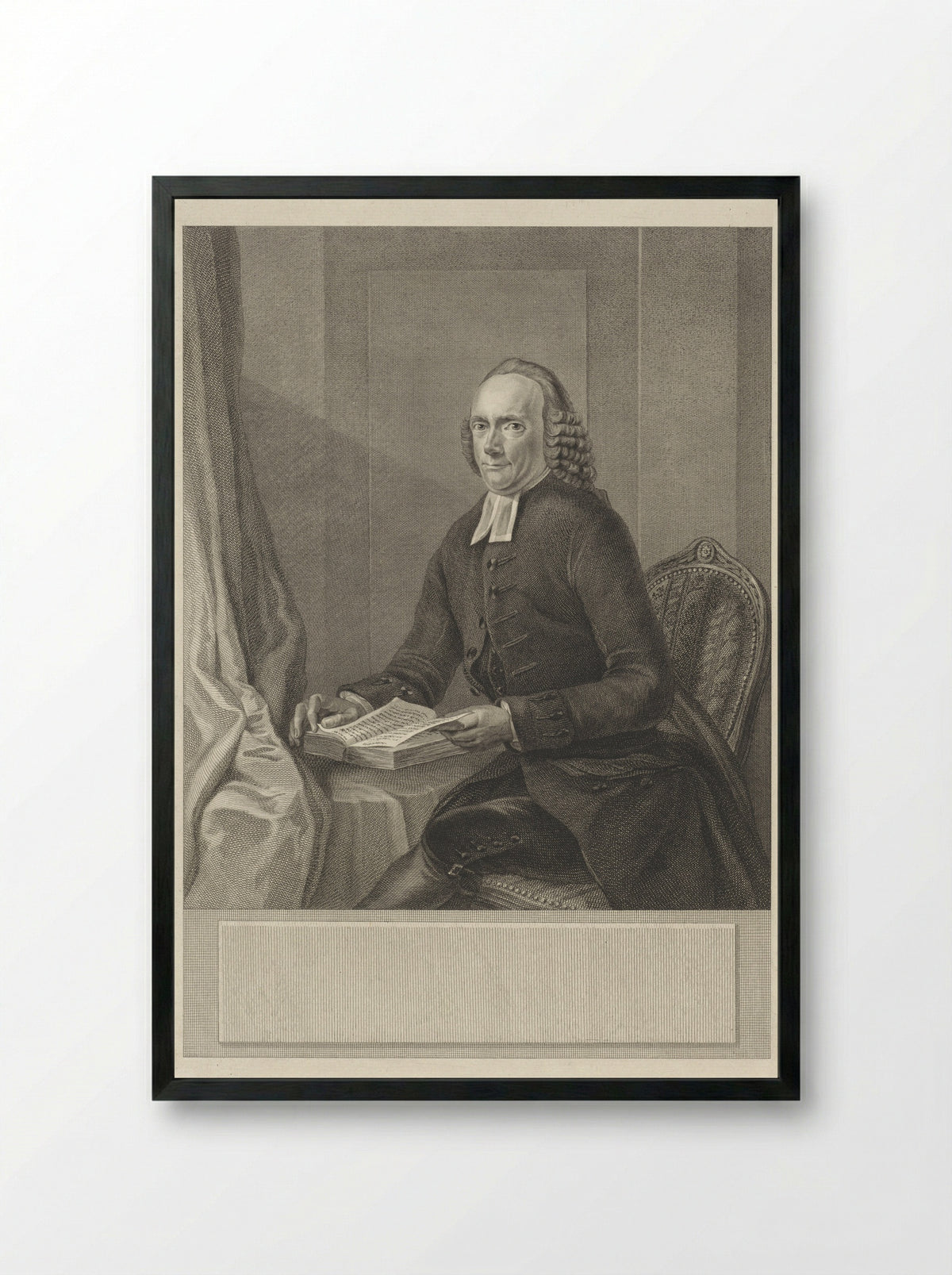 Portret van Johan Diedrich Deiman - Reinier Vinkeles (I) - Framed Print Black