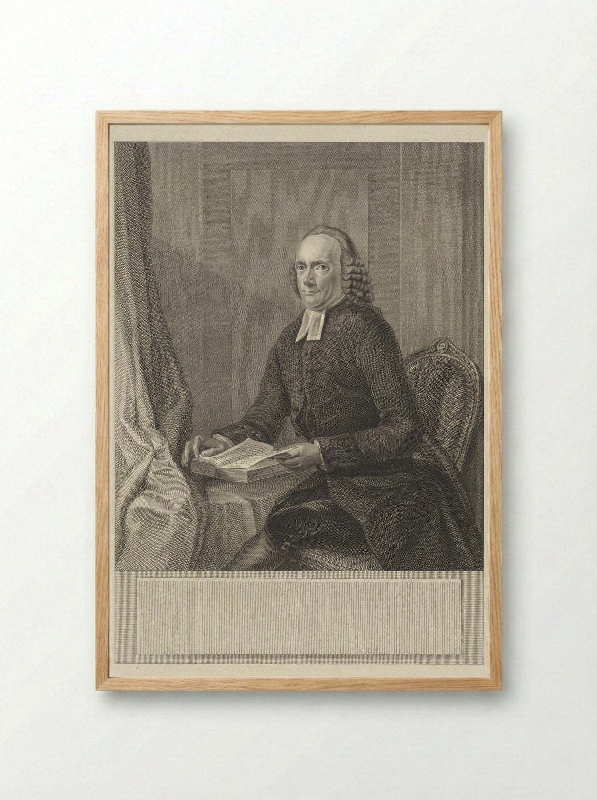 Portret van Johan Diedrich Deiman - Reinier Vinkeles (I) - Framed Print Wood