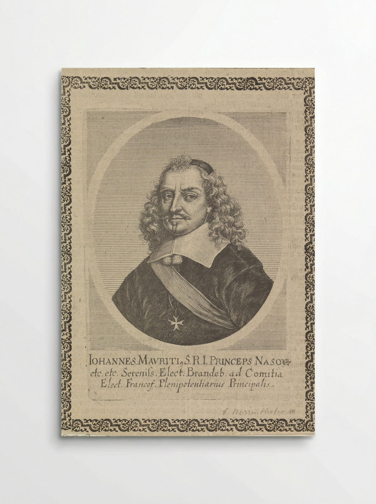 Portret van Johan Maurits, graaf van Nassau-Siegen - Elias Nessenthaler - Poster