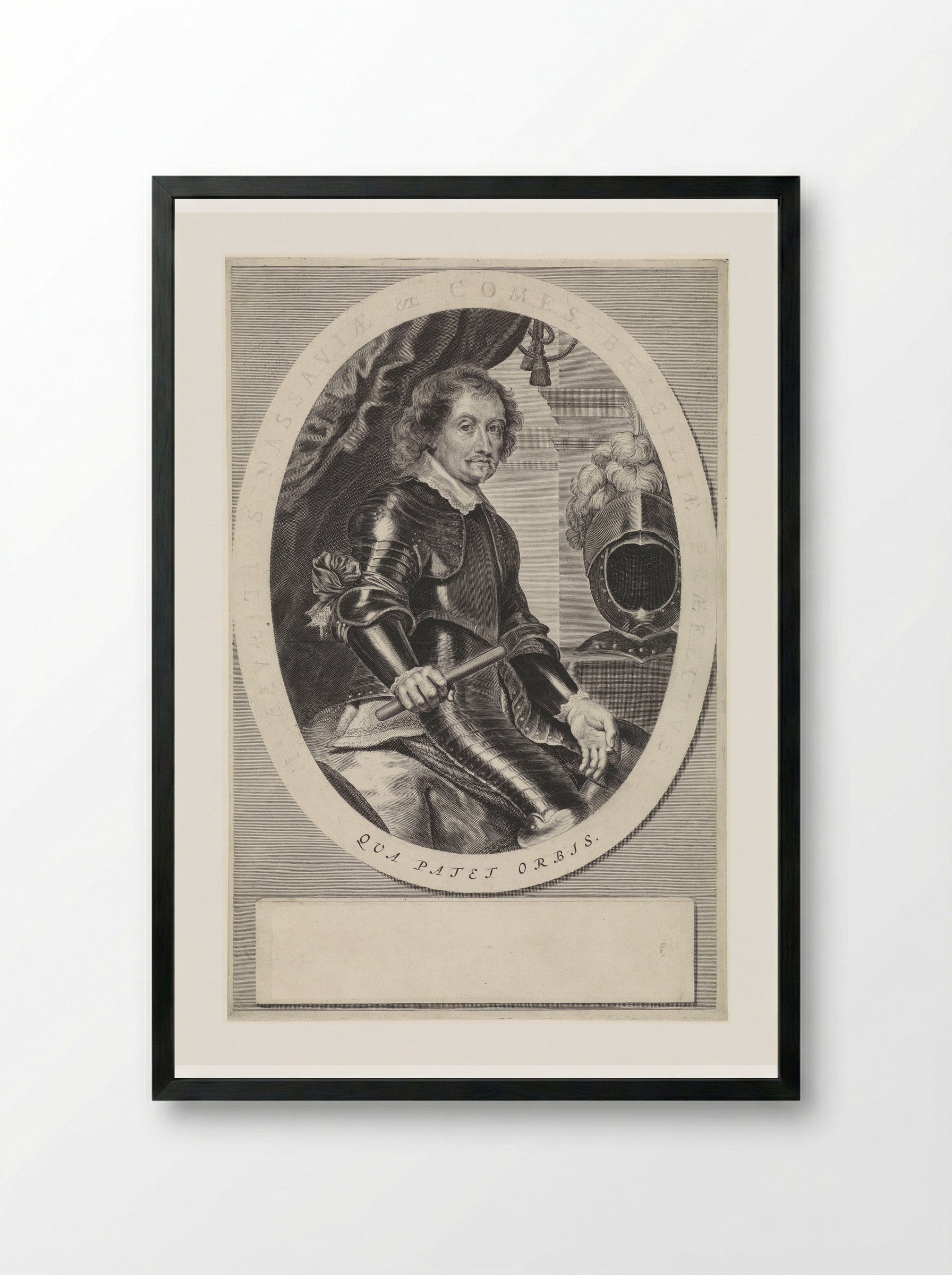 Portret van Johan Maurits van Nassau-Siegen - Theodor Matham - Framed Print Black