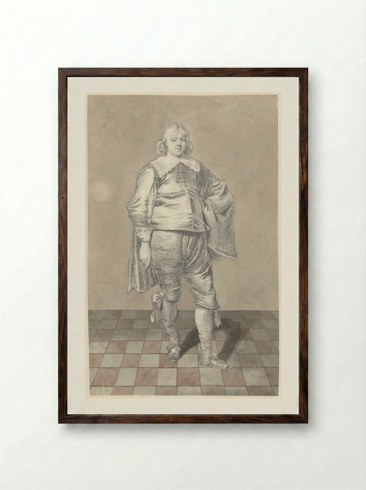 Portret van Johan Pieters Reael - Jacobus Versteegen - Framed Print Dark Wood