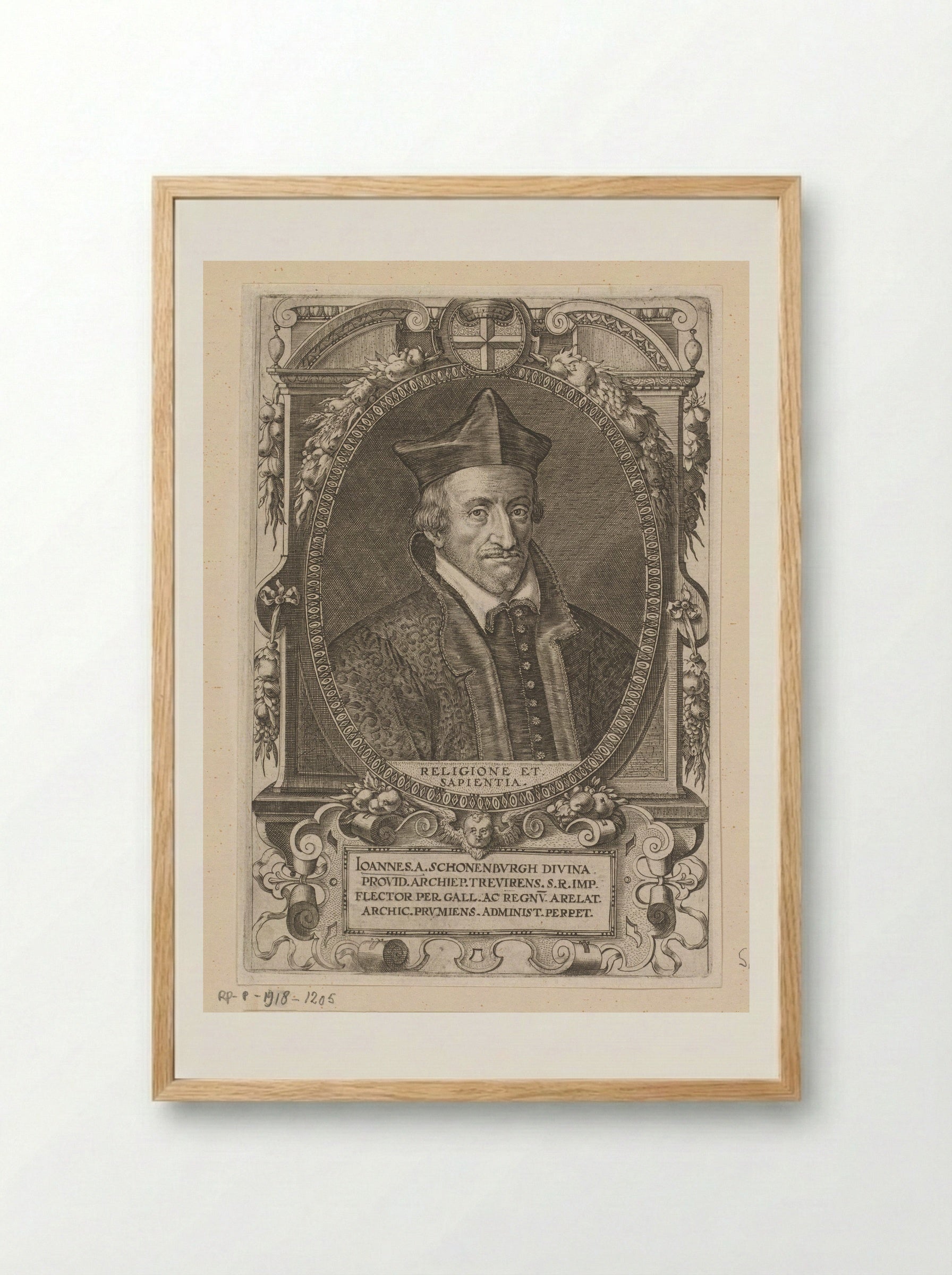 Portret van Johan VII van Schönenberg - Dominicus Custos - Framed Print Wood