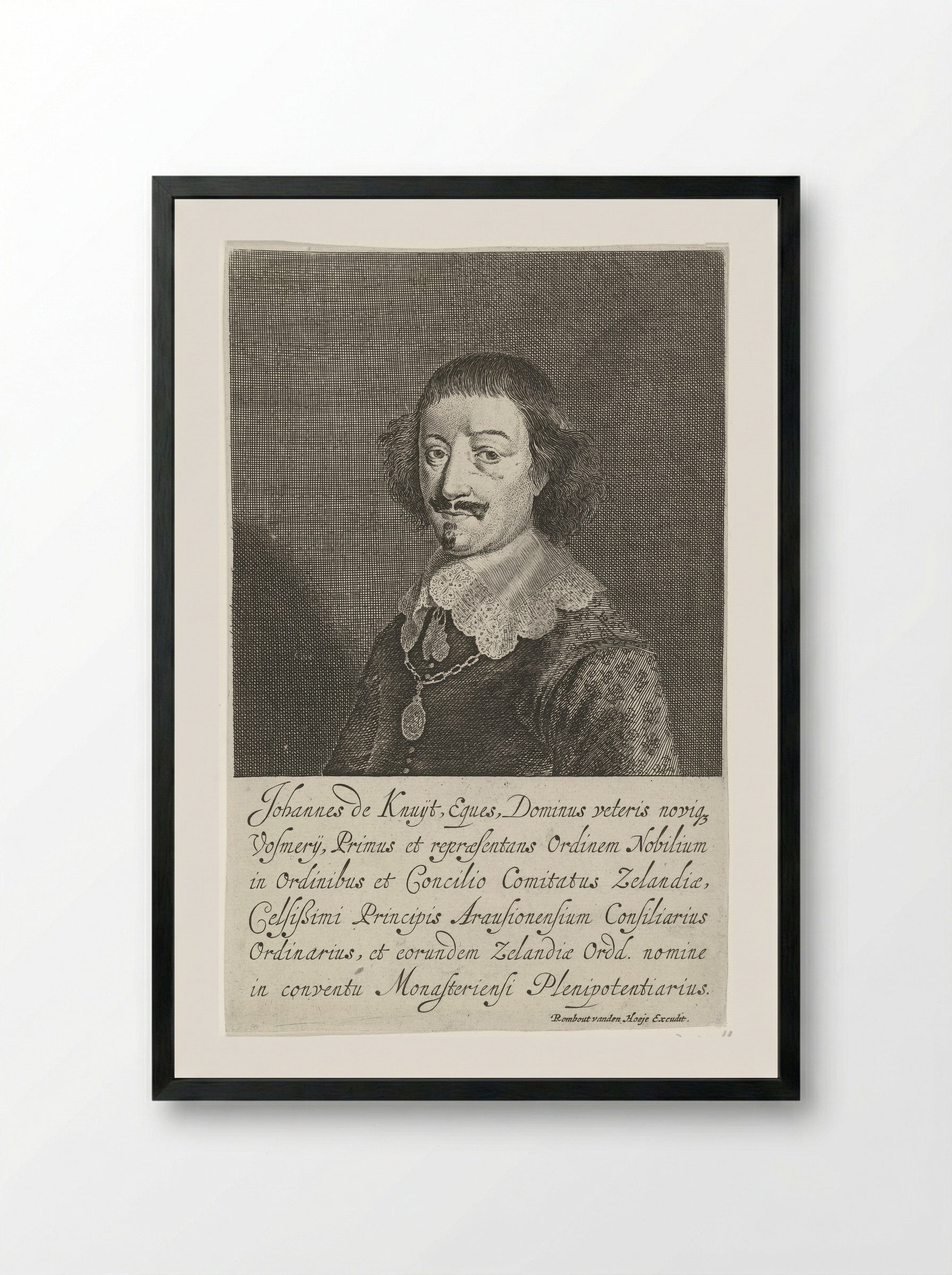 Portret van Johan de Knuyt - Pieter Nolpe - Framed Print Black