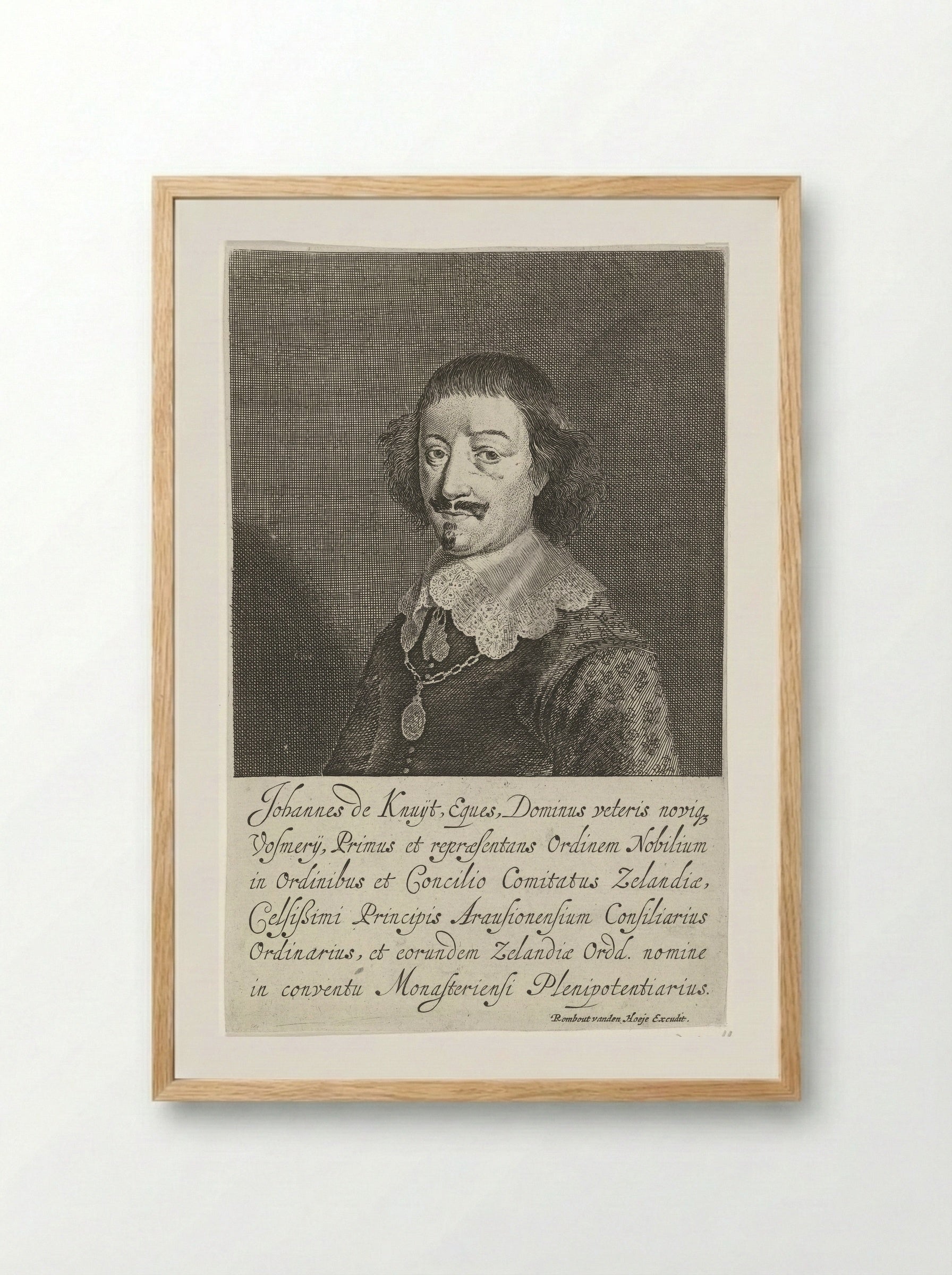 Portret van Johan de Knuyt - Pieter Nolpe - Framed Print Wood