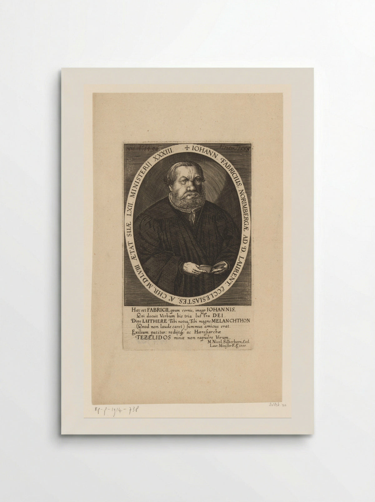 Portret van Johann Fabricius - Johann Pfann - Poster