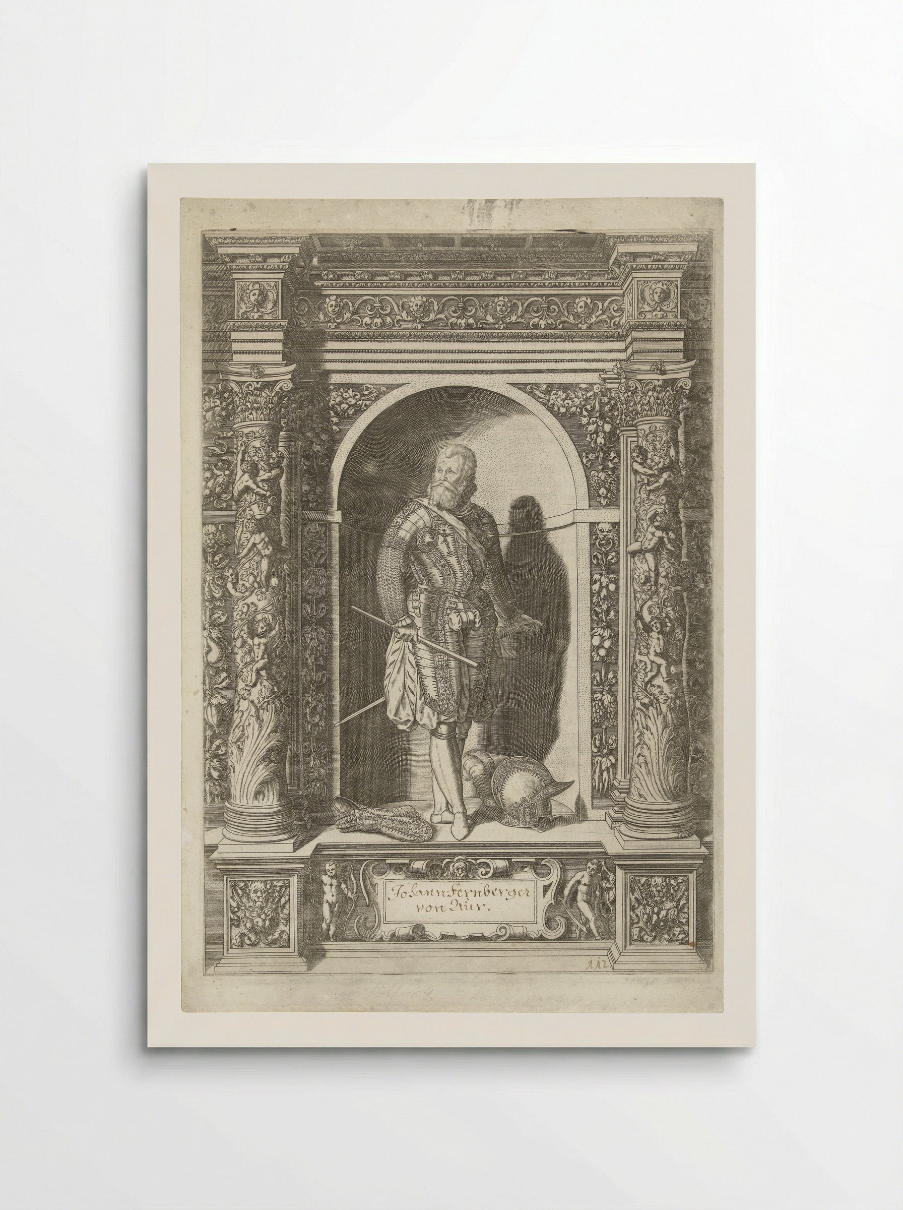 Portret van Johann Fernberger von Aur - Dominicus Custos - Poster