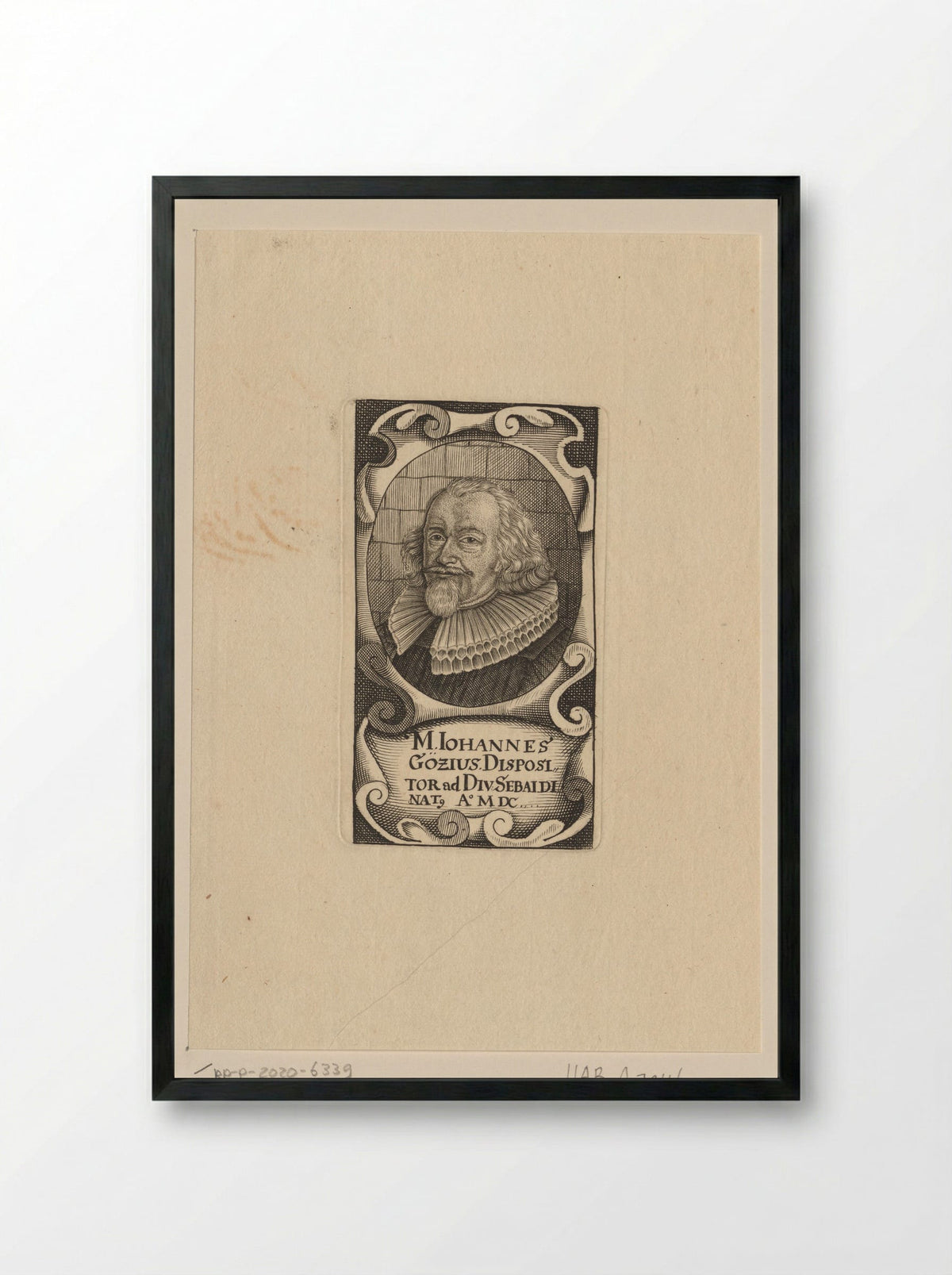 Portret van Johann Götz - Johann Alexander Böner - Framed Print Black
