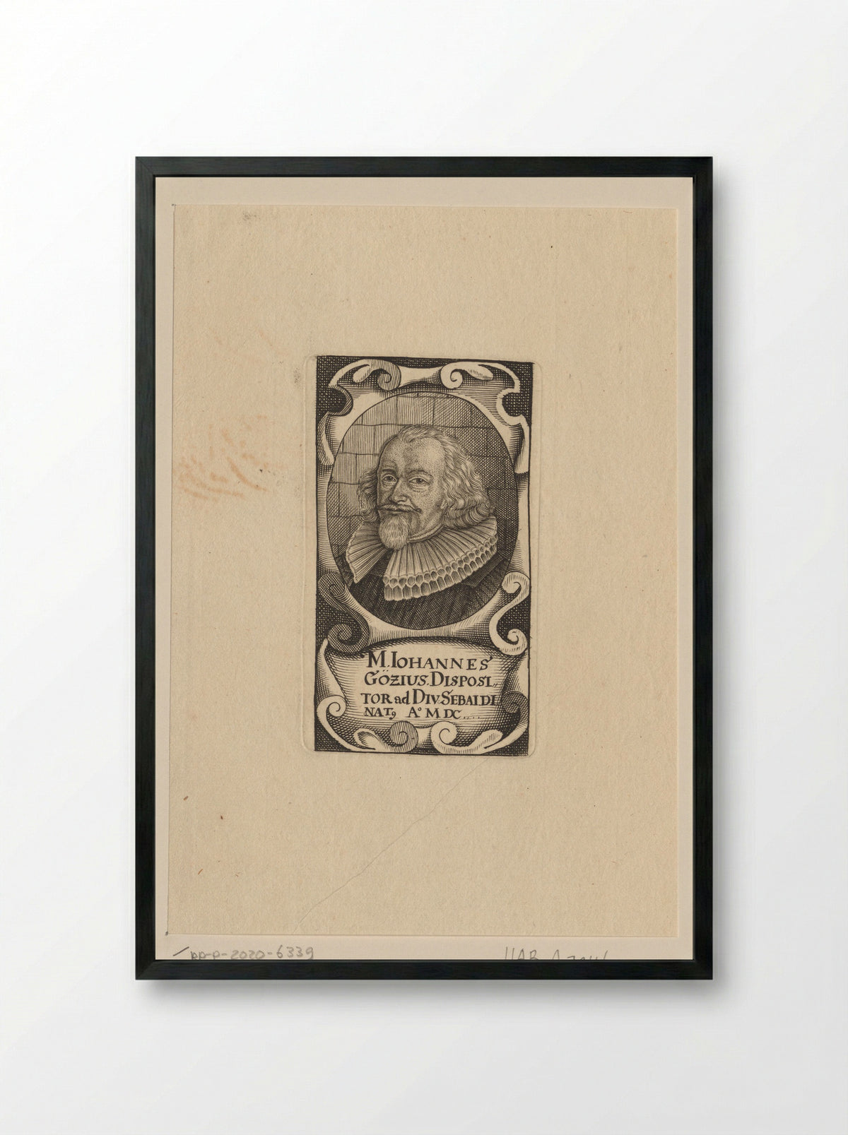 Portret van Johann Götz - Johann Alexander Böner - Framed Print Black