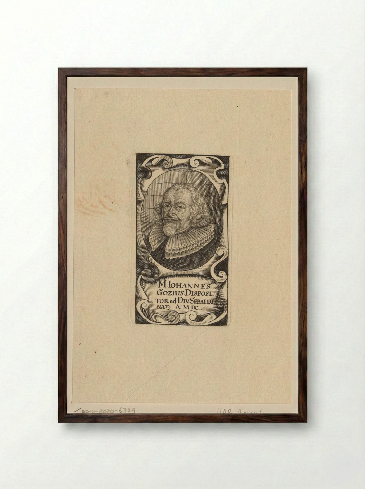 Portret van Johann Götz - Johann Alexander Böner - Framed Print Dark Wood