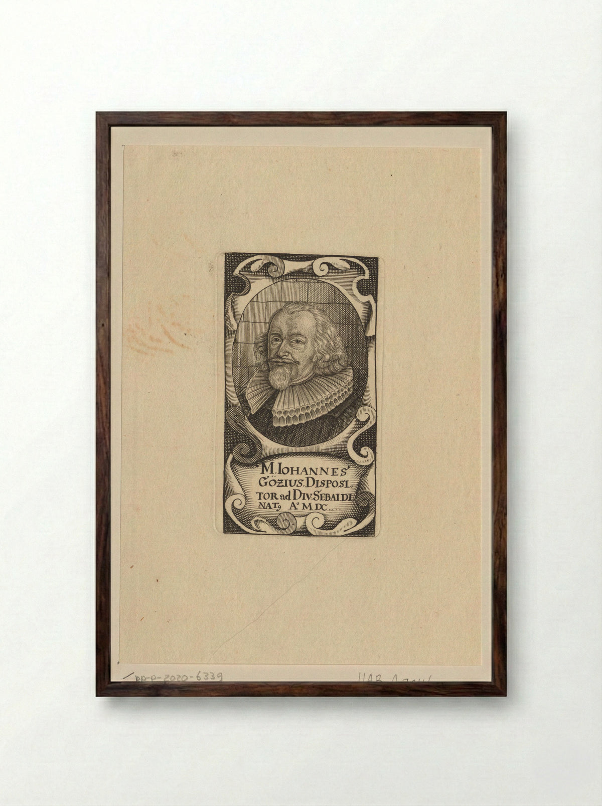 Portret van Johann Götz - Johann Alexander Böner - Framed Print Dark Wood