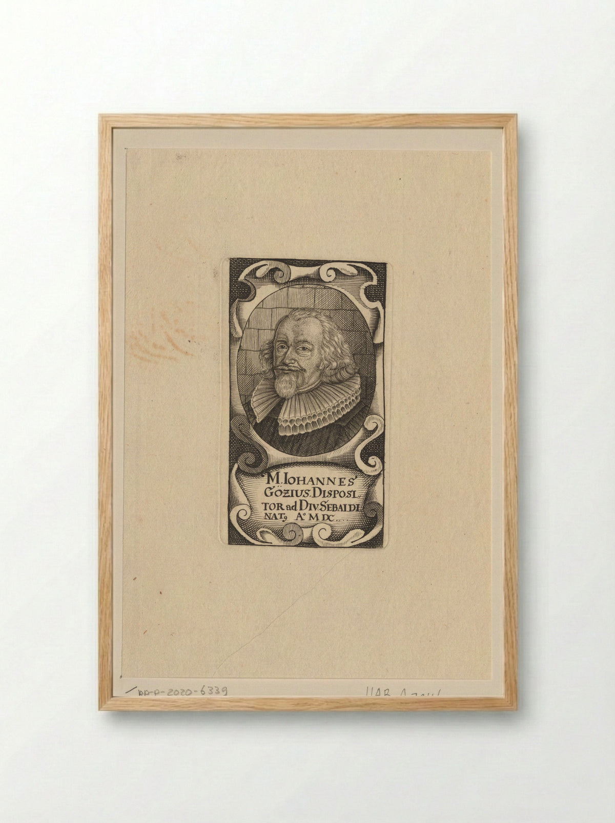 Portret van Johann Götz - Johann Alexander Böner - Framed Print Wood