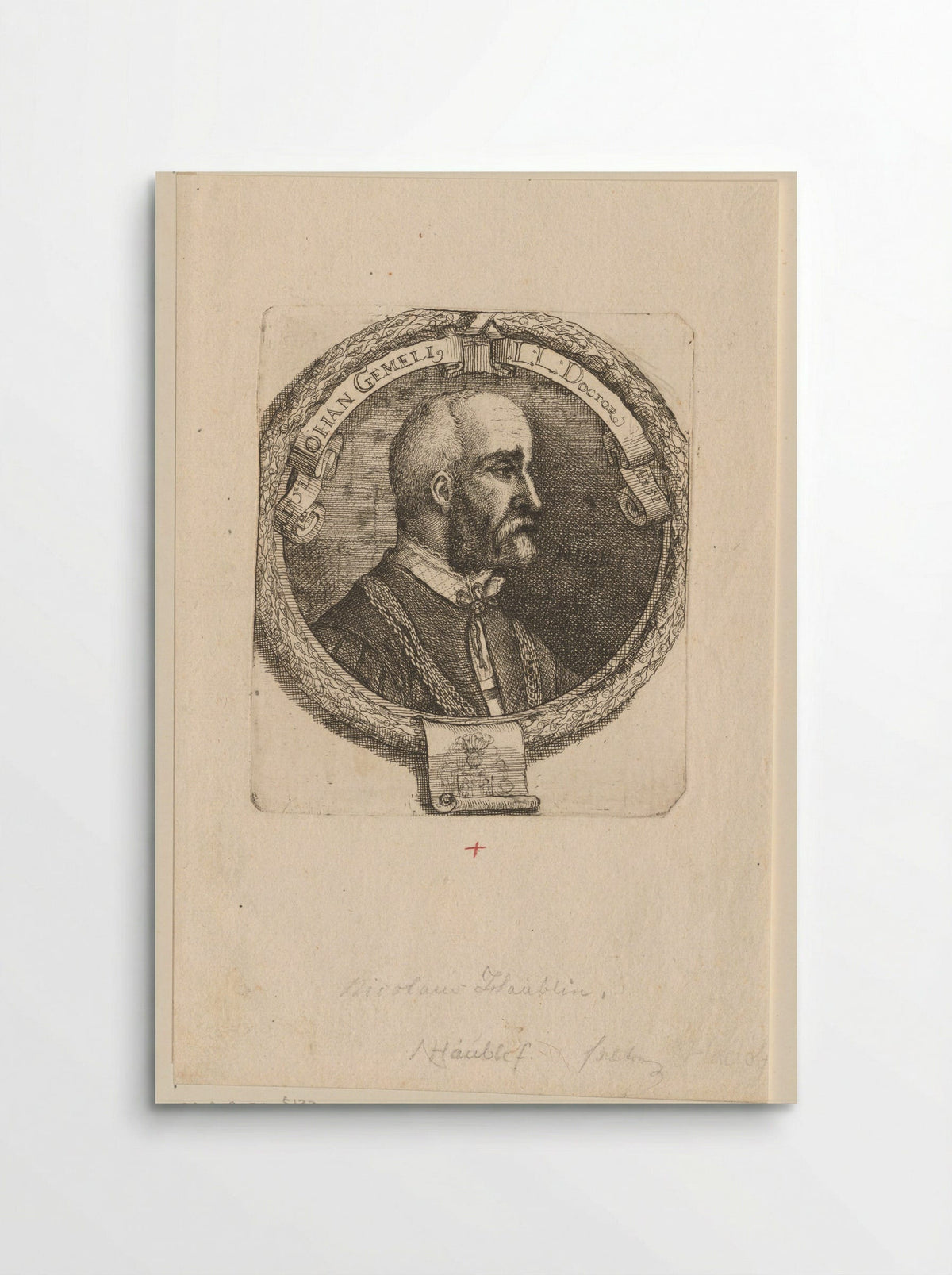 Portret van Johann Gemmel op 51-jarige leeftijd - Nicolaus Häublin - Poster