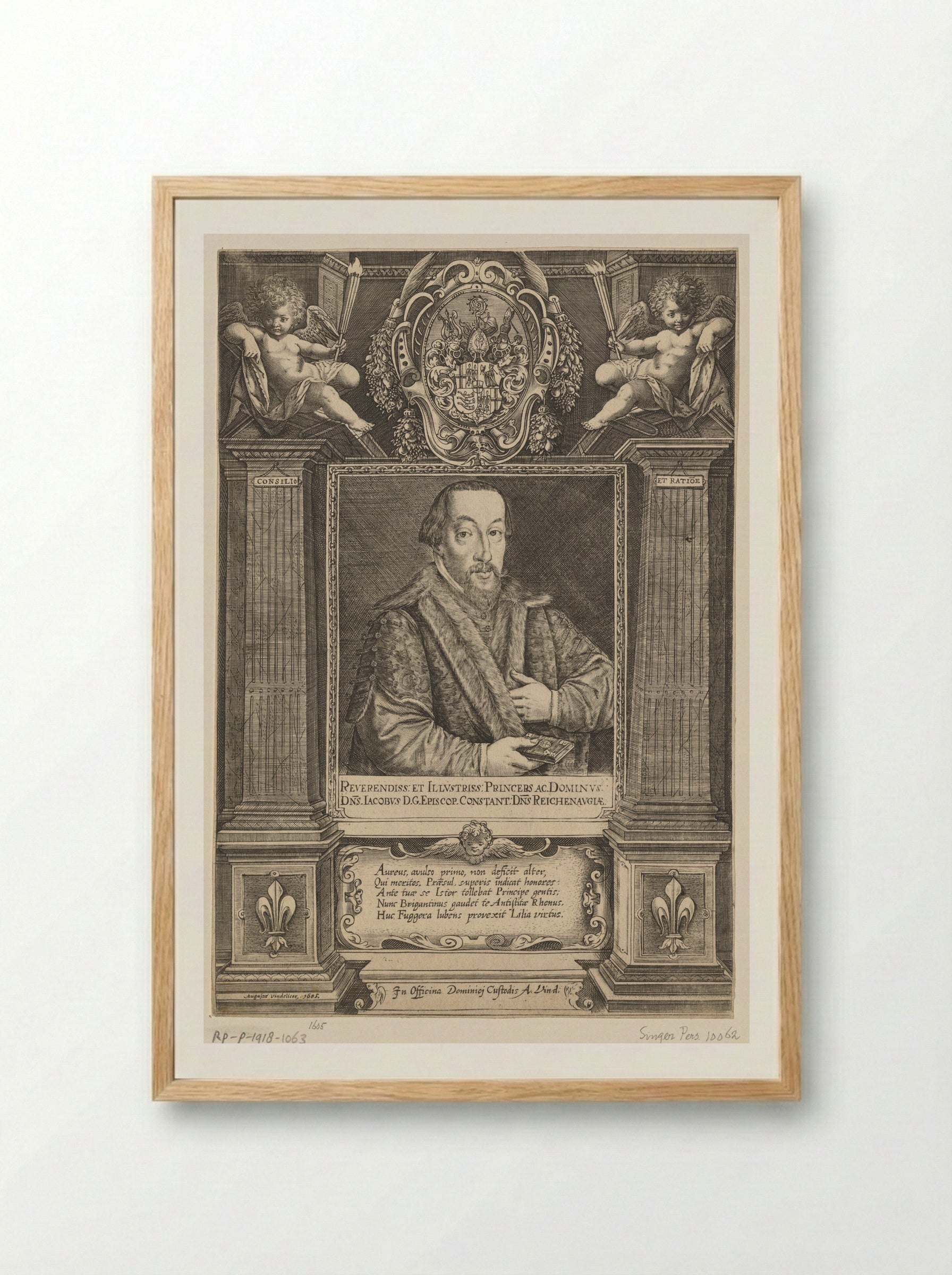 Portret van Johann Jacob Fugger - Dominicus Custos - Framed Print Wood