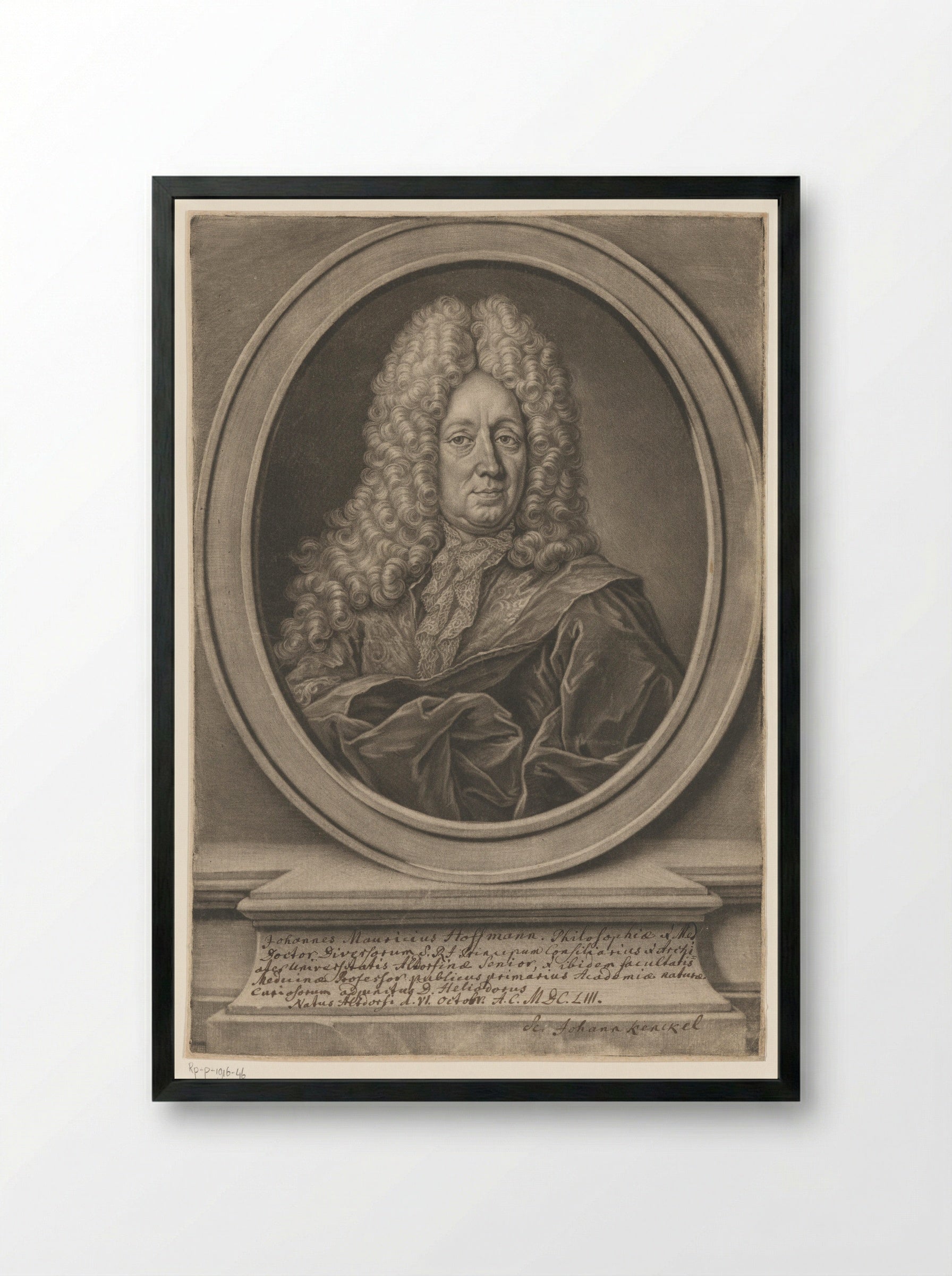 Portret van Johann Moritz Hoffmann - Christoph Weigel - Framed Print Black
