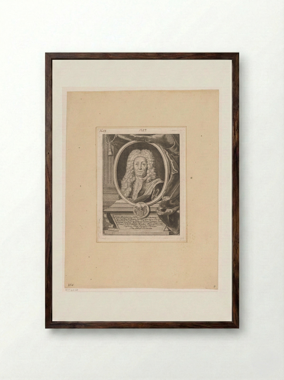 Portret van Johann Moritz Hoffmann - Georg Lichtensteger - Framed Print Dark Wood