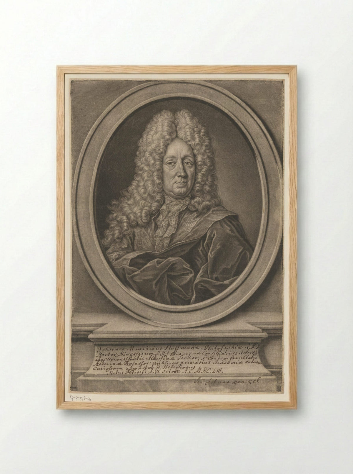 Portret van Johann Moritz Hoffmann - Christoph Weigel - Framed Print Wood
