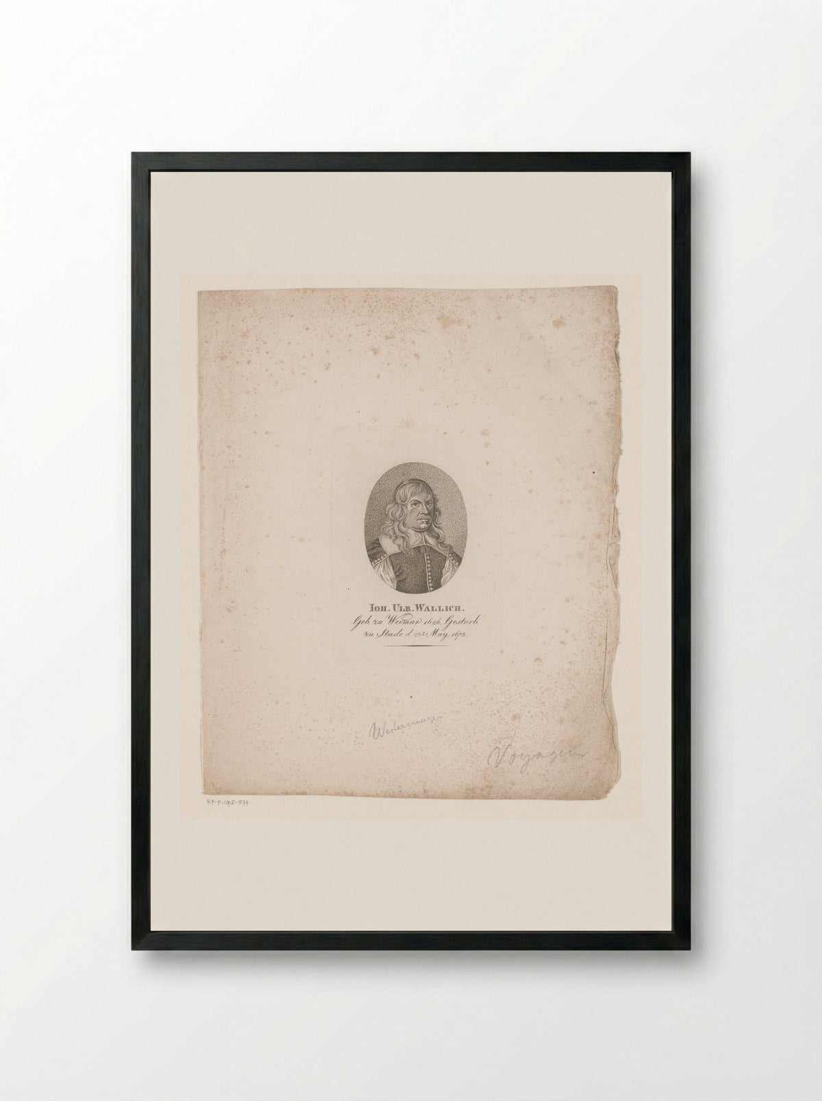 Portret van Johann Ulrich Wallich - Konrad Westermayr - Framed Print Black