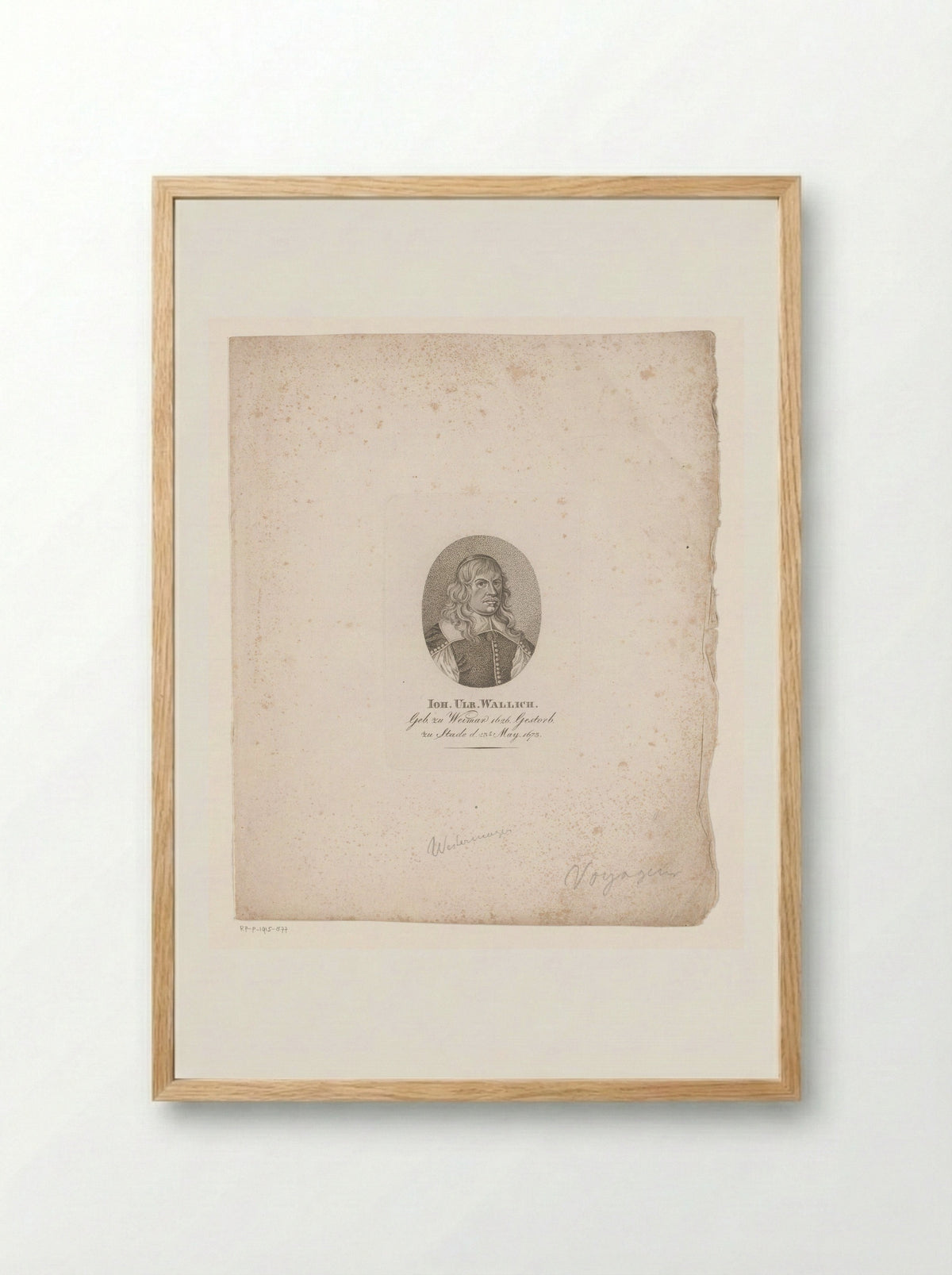 Portret van Johann Ulrich Wallich - Konrad Westermayr - Framed Print Wood
