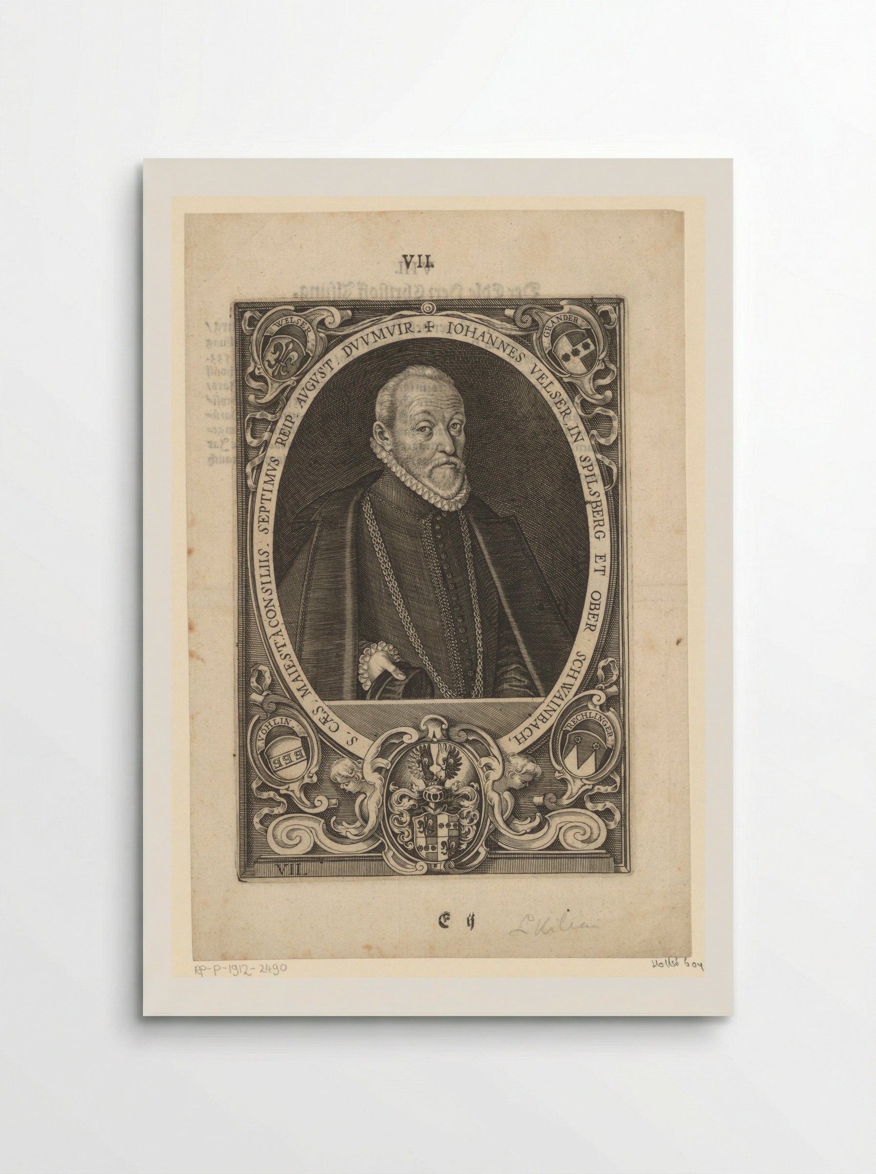 Portret van Johann Welser - Wolfgang Kilian - Poster
