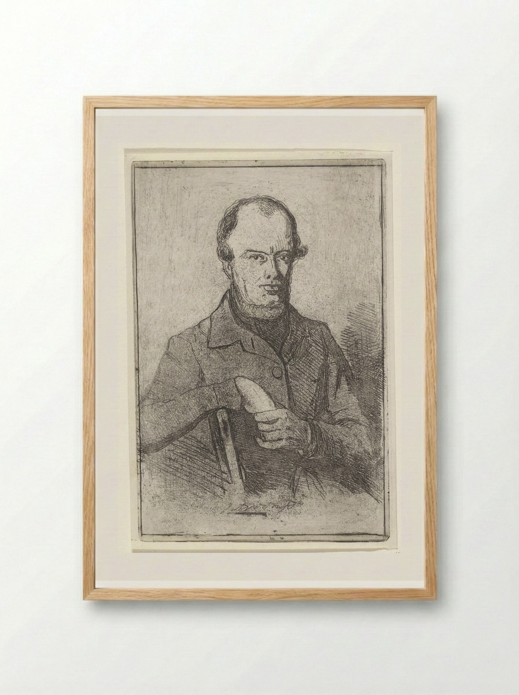 Portret van Johannes Adrianus van der Drift - Jan Weissenbruch - Framed Print Wood