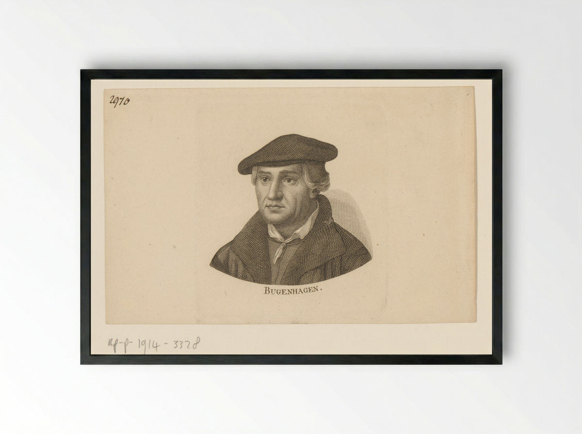 Portret van Johannes Bugenhagen - Ernst Ludwig Riepenhausen - Framed Print Black