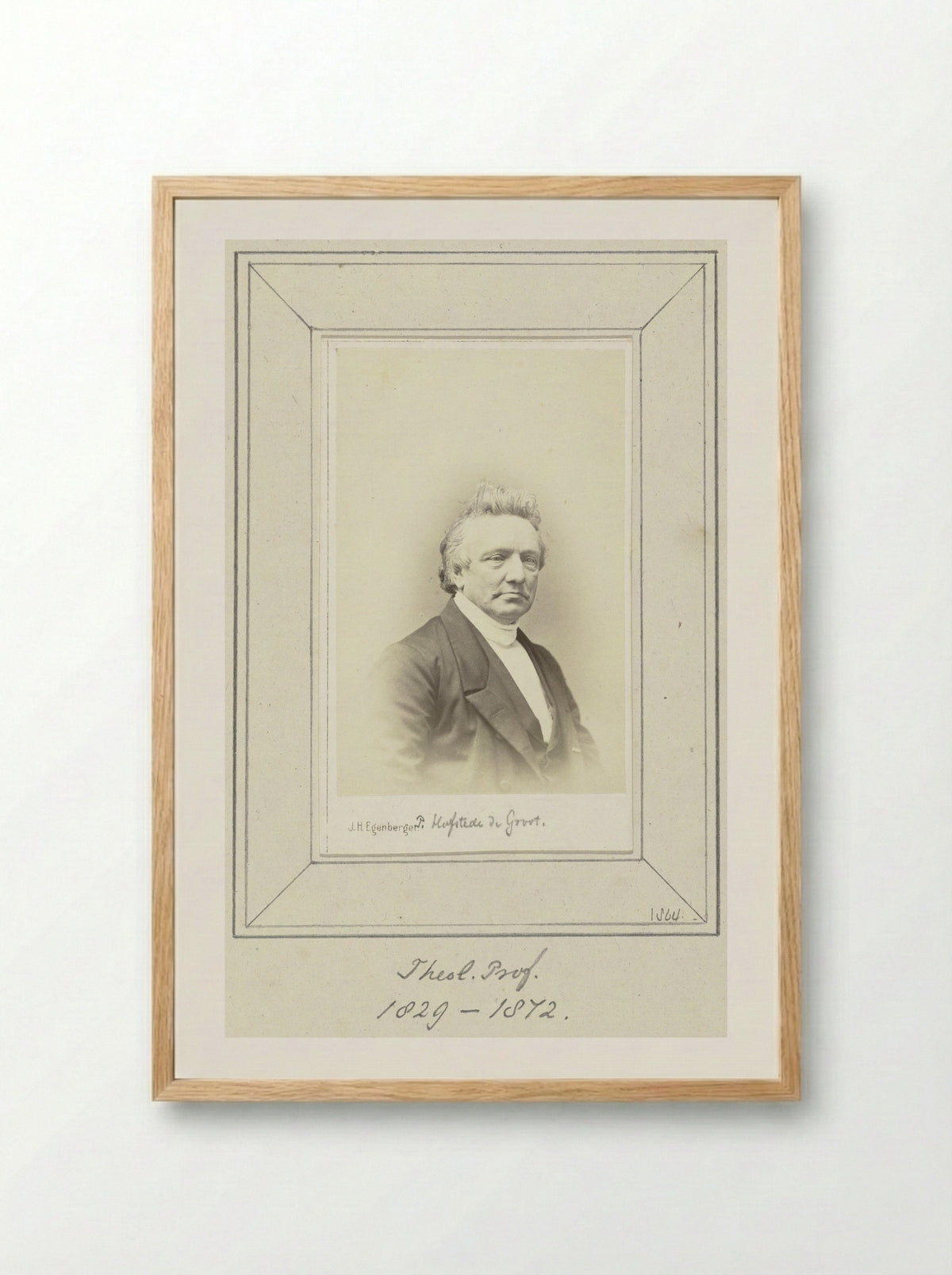Portret van Johannes Cocceius - Johannes H. Egenberger - Framed Print Wood