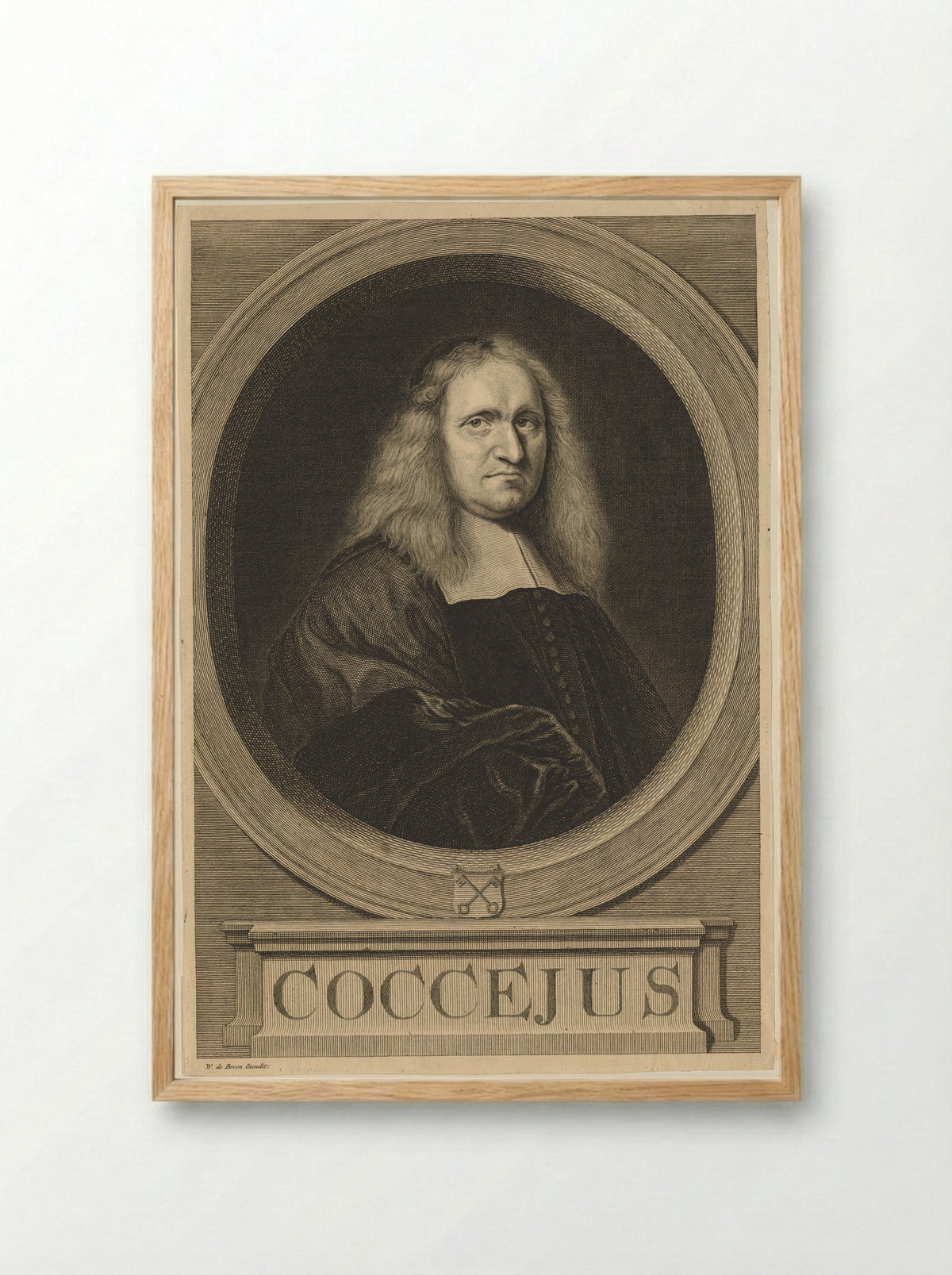 Portret van Johannes Cocceius - Willem de Broen - Framed Print Wood